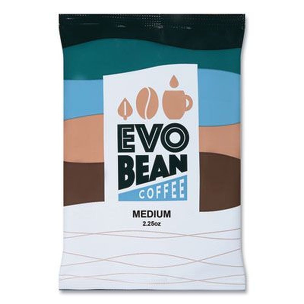 EVO Bean Medium Roast Ground Coffee, 2.25 Ounce Fraction Pack -- 24 per case