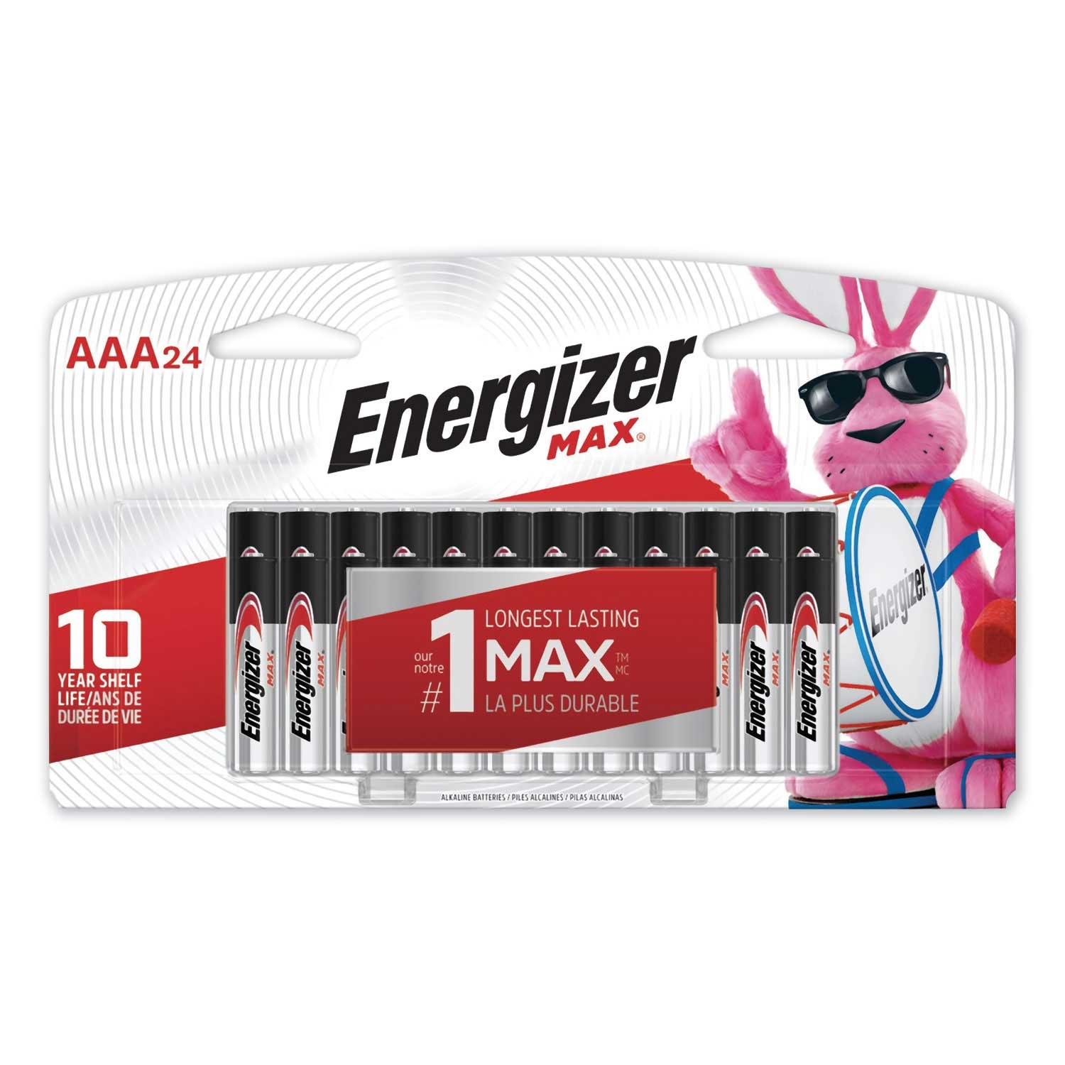 Energizer MAX 1.5 Volt Alkaline AAA Battery - 24 per pack -- 1 pack per case