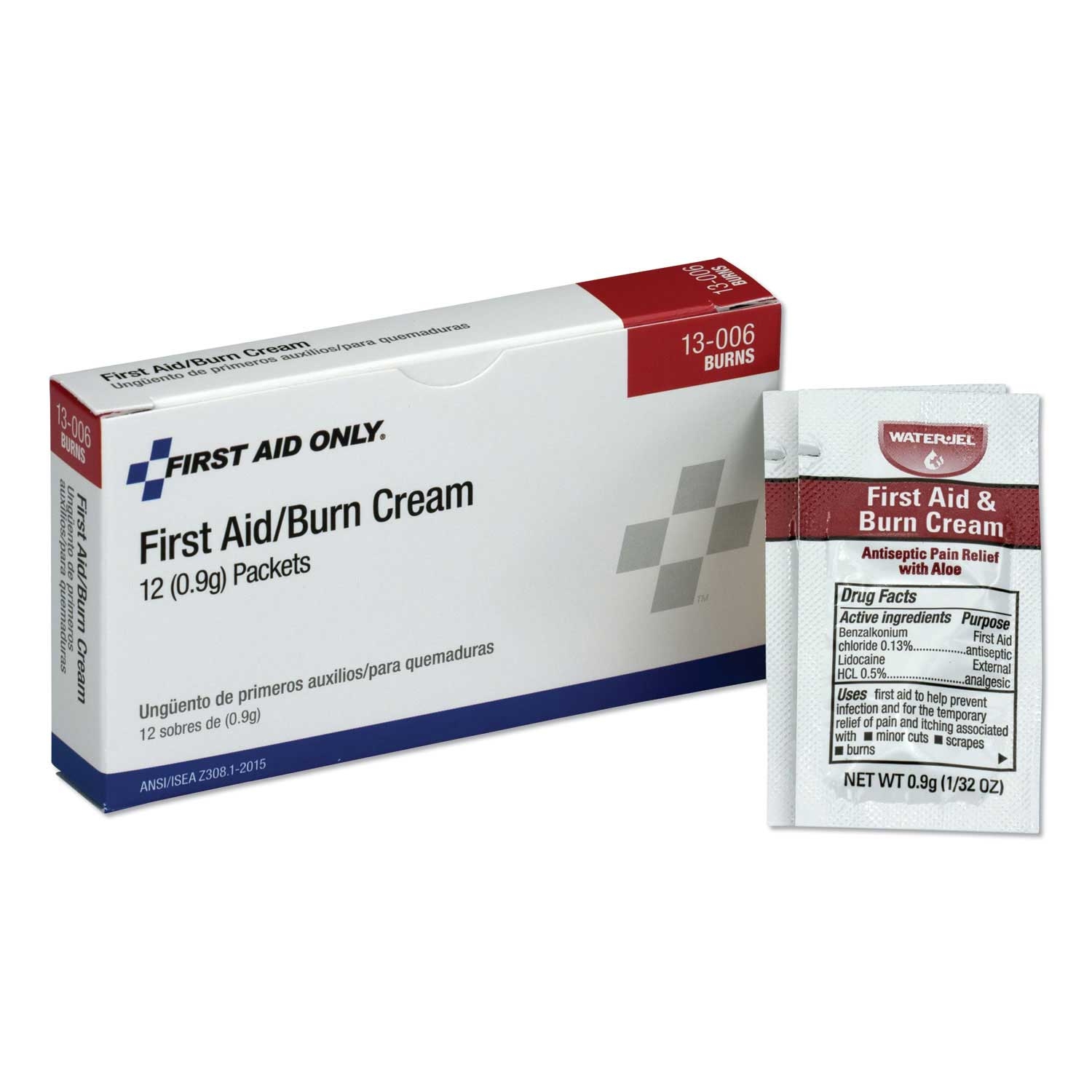 PhysiciansCare by First Aid Only Burn Cream, 1 Gram Packets - 12 per box -- 1 box per case