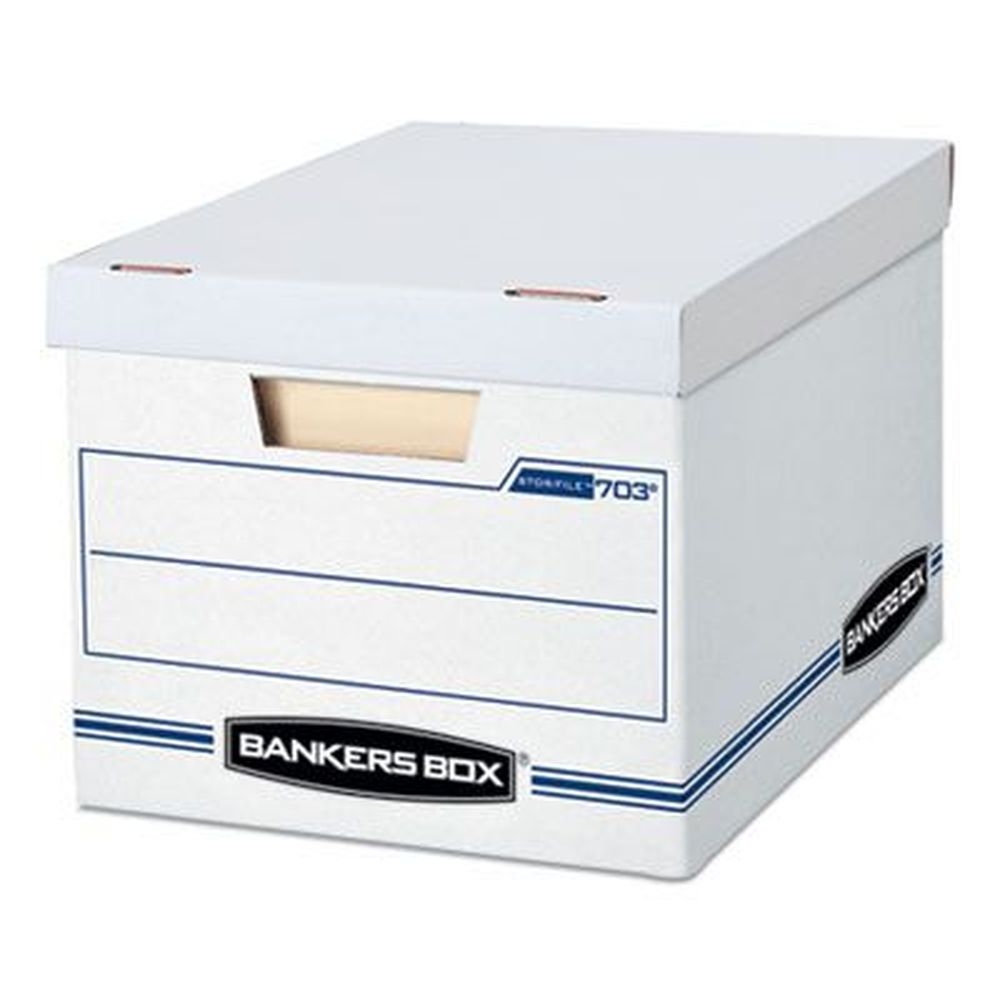 Bankers Box White Stor/File Basic Duty Storage Box, 12 x 16.25 x 10.5 inch -- 20 per case