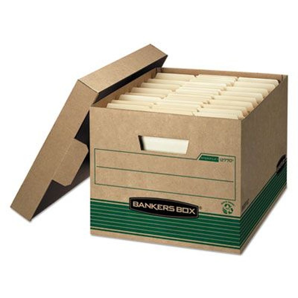 Bankers Box Kraft Stor/File Medium Duty 100 Percent Recycled Storage Box, 12 x 16.25 x 10.5 inch -- 20 per case