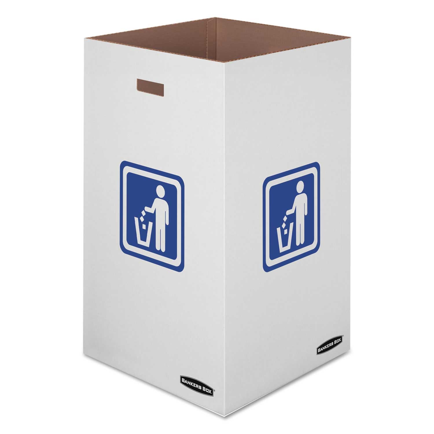 Bankers Box White Waste and Recycling Bin, 50 Gallon -- 10 per case