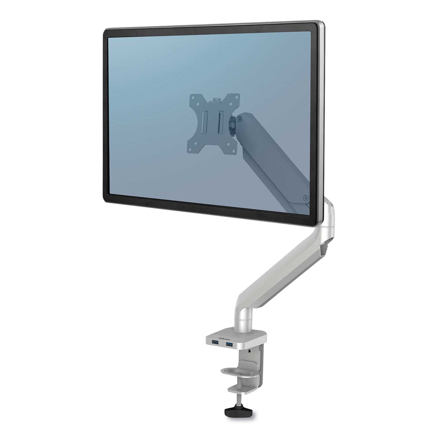 Fellowes Silver Platinum Series Single Monitor Arm for 27 inch Monitors