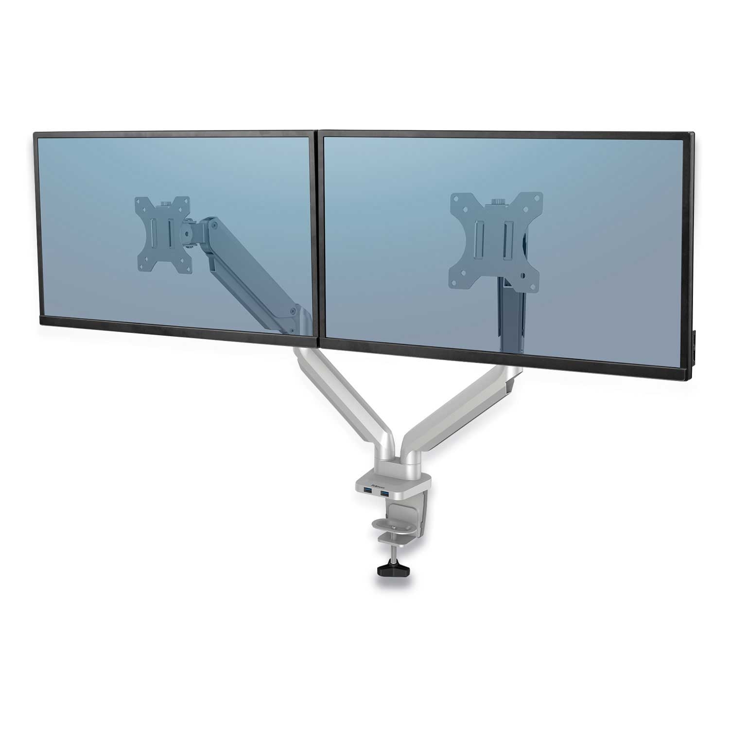 Fellowes Silver Platinum Series Dual Monitor Arm for 27 inch Monitors