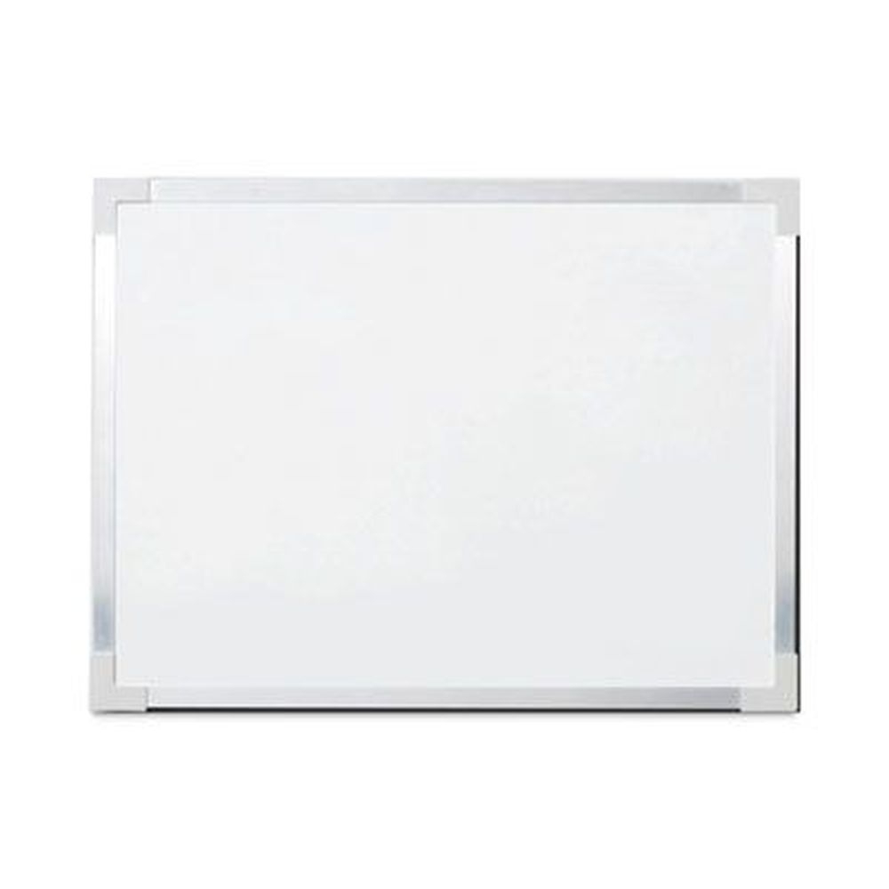Flipside White Surface Silver Aluminum Frame Dry Erase Board, 48 x 36 inch