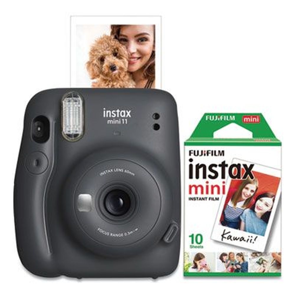 Fujifilm Charcoal Instax Mini 11 Camera Bundle