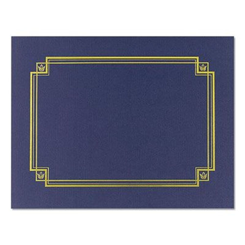 Great Papers Navy Premium Textured Certificate Holder, 12.65 x 9.75 inch -- 3 per pack