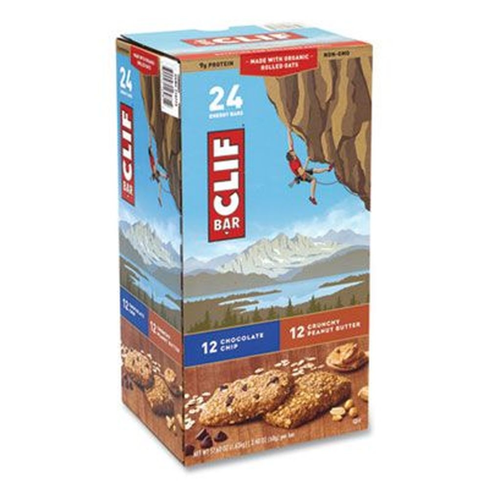 Clif Bar Chocolate Chip/Crunchy Peanut Butter Energy Bar, 2.4 Ounce -- 24 per box