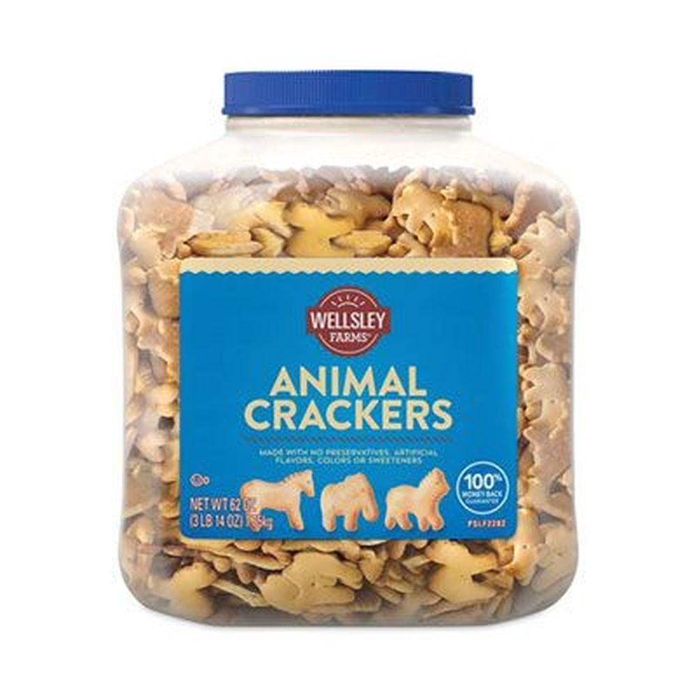 Wellsley Farms Animal Crackers, 62 Ounce Tub