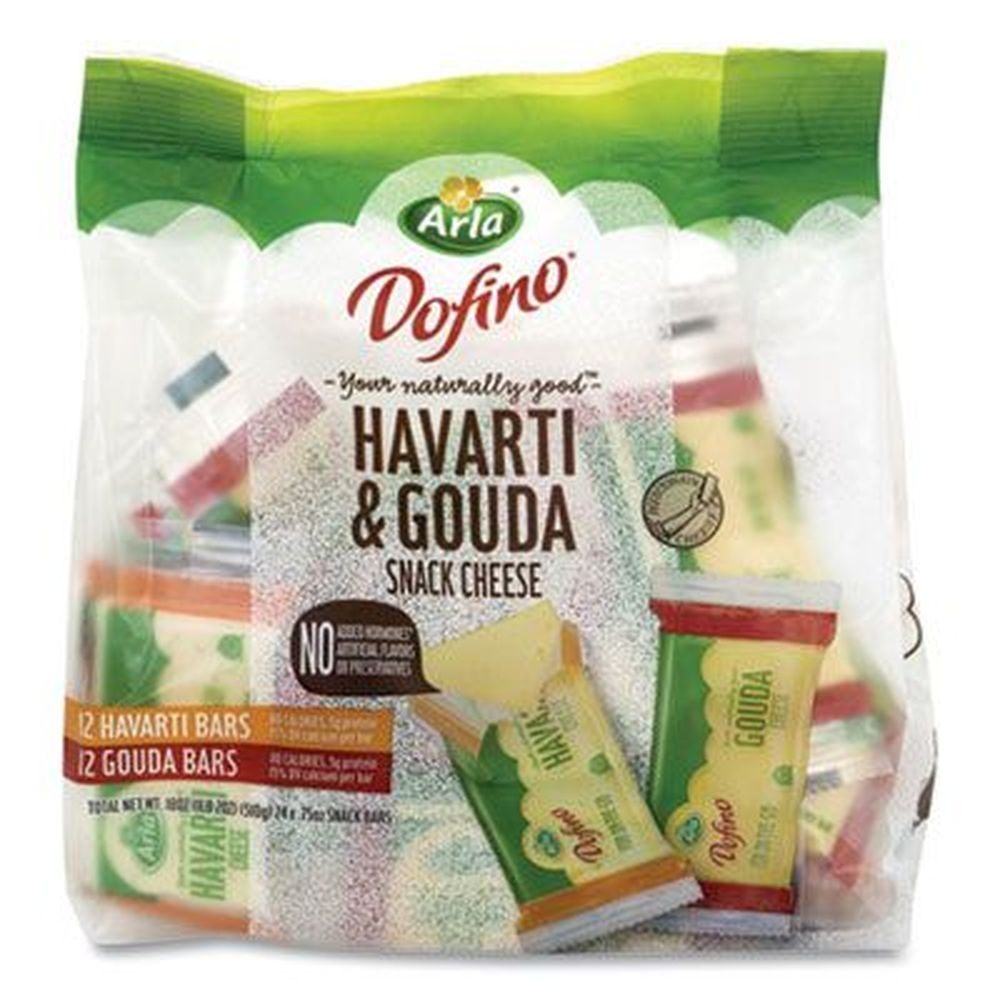 Arla Havarti and Gouda Cheese Snack Bar, 0.75 Ounce Bar -- 24 bars per pack