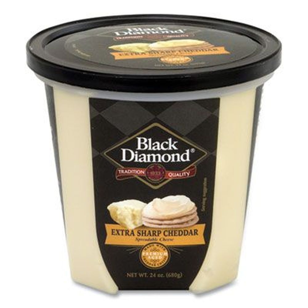 Black Diamond Extra Sharp White Cheddar Cheese Spread, 24 Ounce Tub