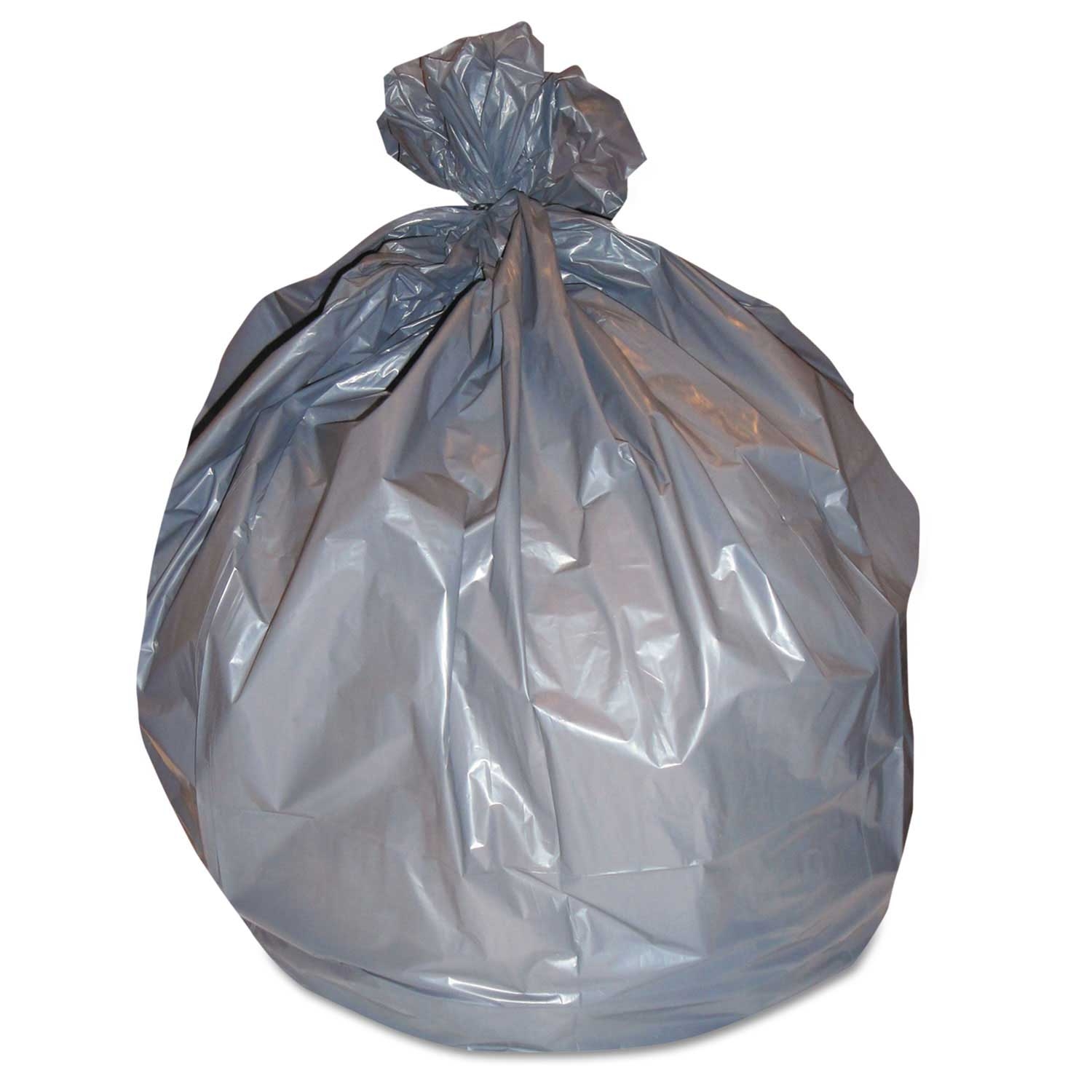RePrime Gray 1.6 mil Right Sack Can Liner, 56 Gallon Capacity -- 100 per case
