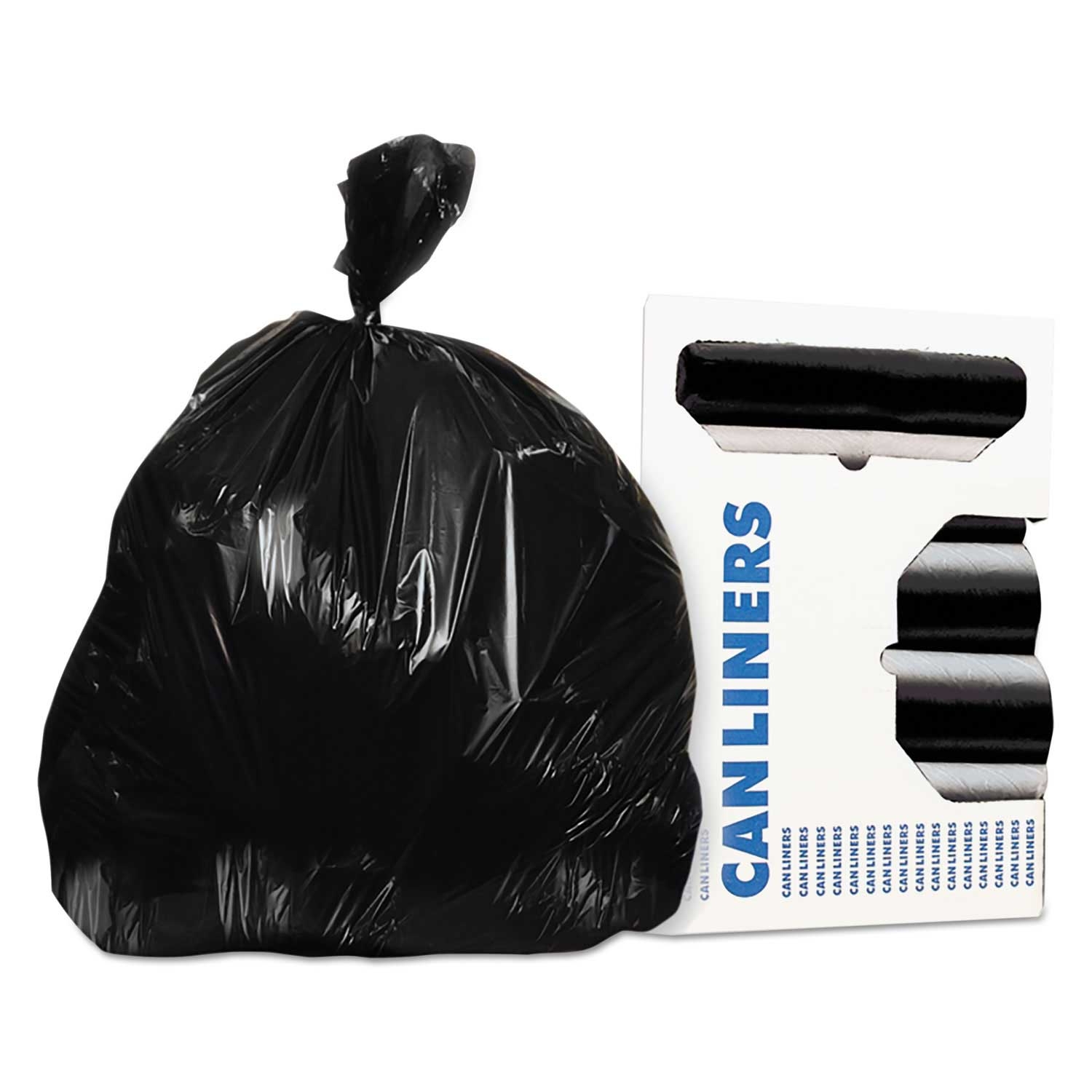 AccuFit Black Linear 0.9 Mil Low Density Can Liner, 30 x 45 inch -- 200 per case