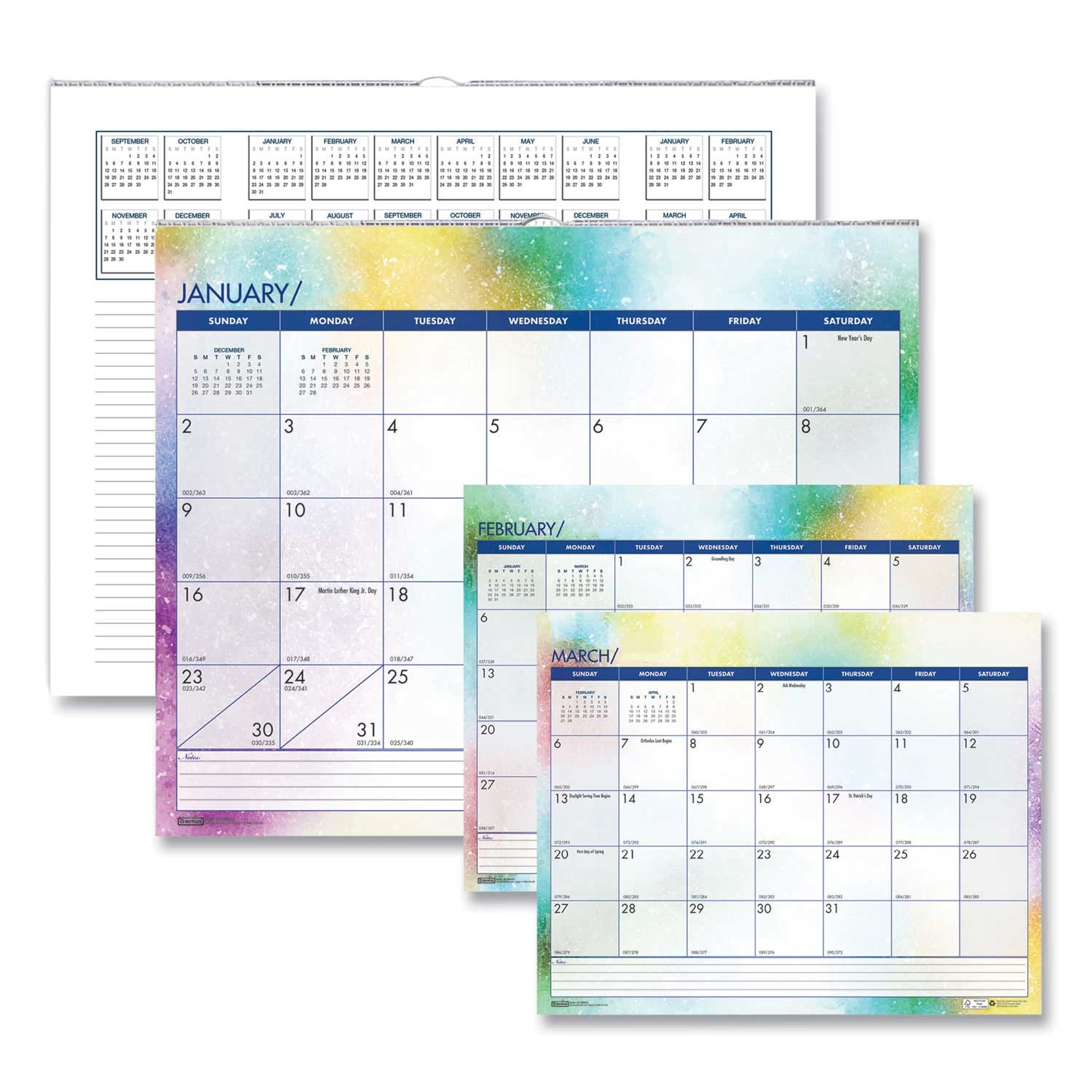 House of Doolittle Recycled 12 Month Cosmos Artwork Wall Calendar, 14.88 x 12 inch
