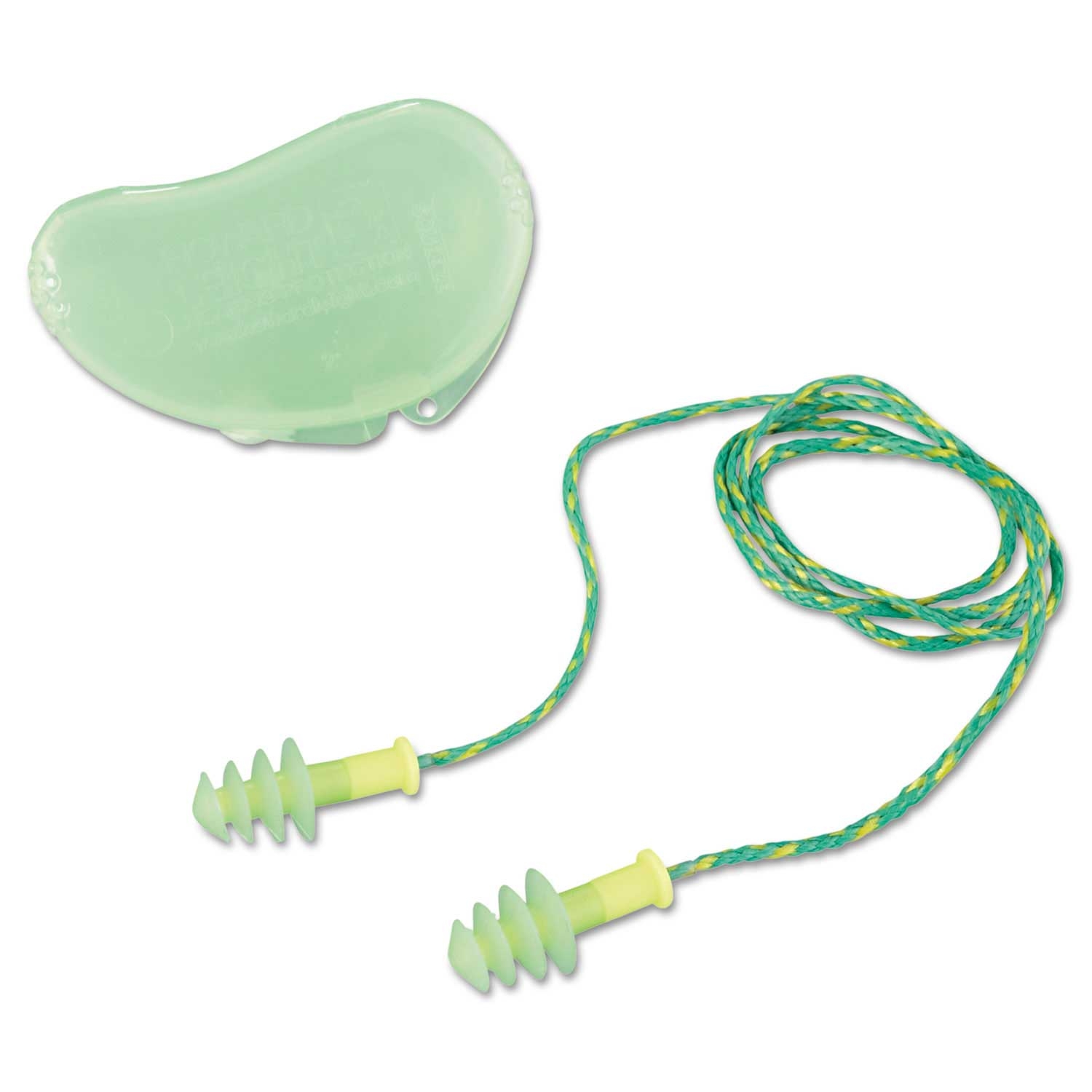 Howard Fusion Green White FUS30S HP Fusion Multiple Use Earplugs - 100 pairs per box -- 1 box per case
