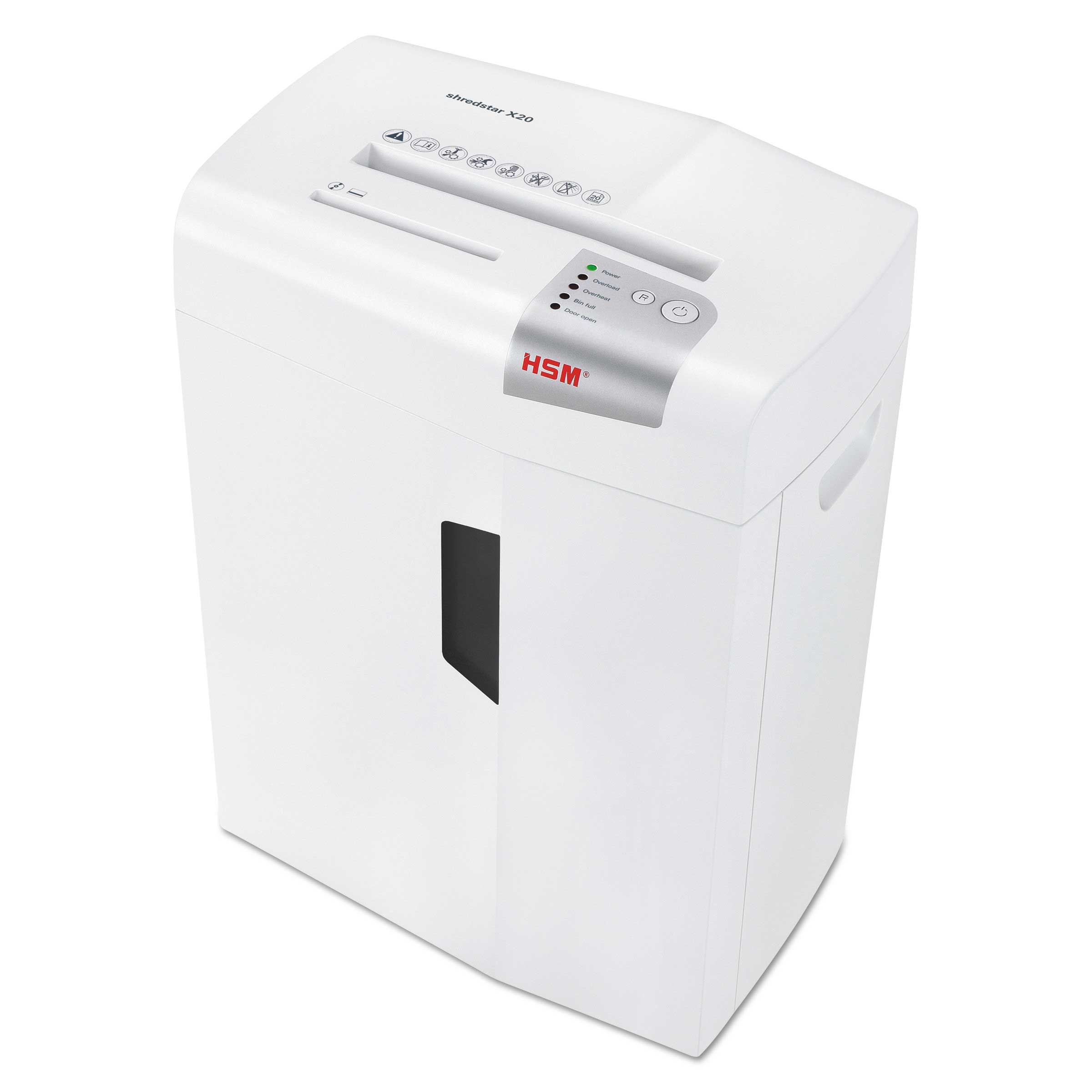 HSM of America shredstar X20 Cross-Cut White Shredder, 15.35 x 11.81 x 23.43 inch