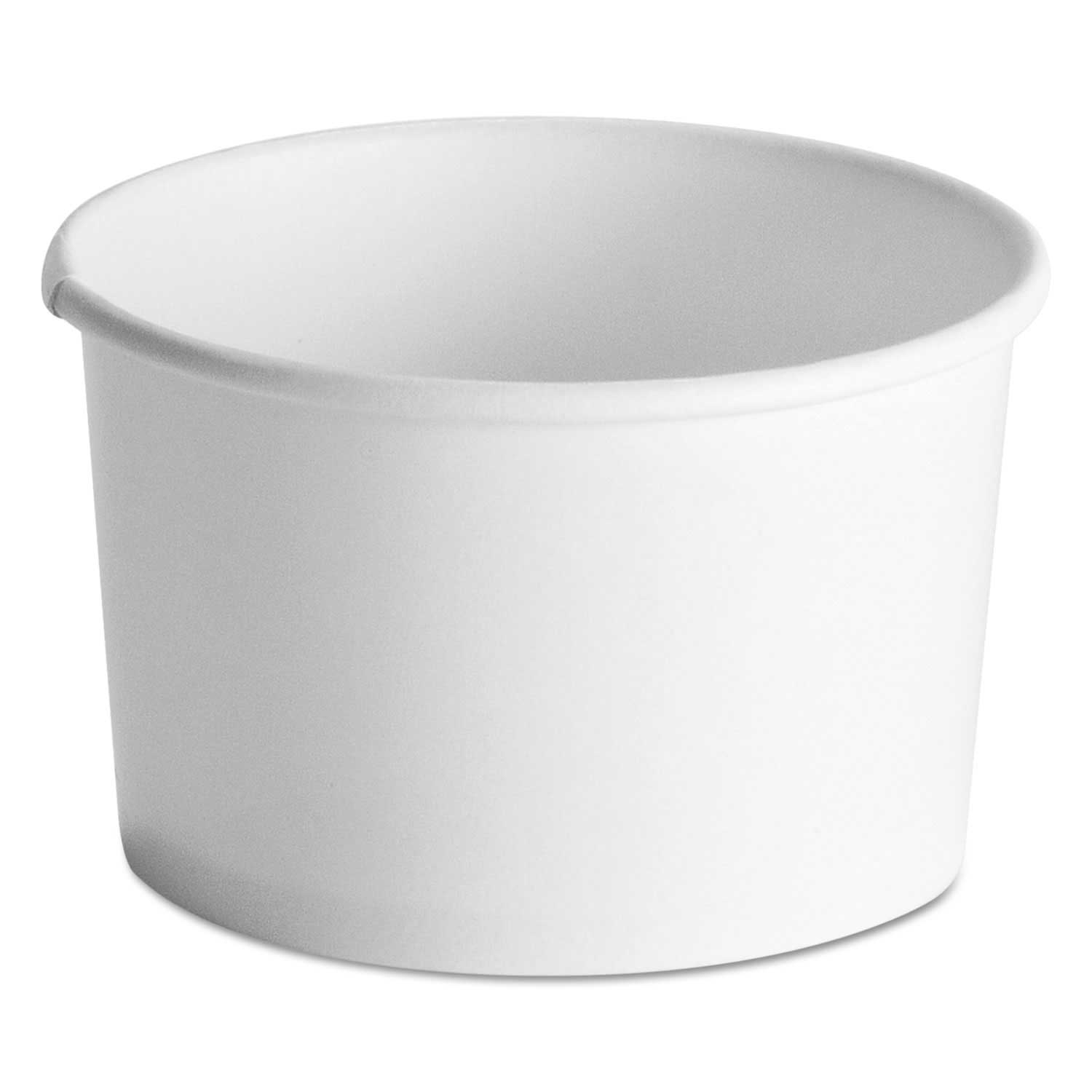 Chinet White Streetside Design Squat Paper Food Container, 8 to 10 Ounce - 50 per pack -- 20 packs per case