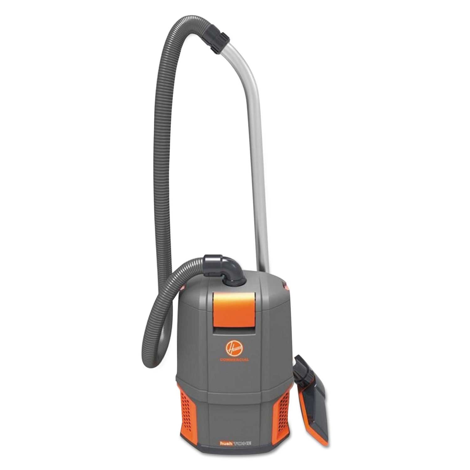Hoover Commercial Gray and Orange Hushtone Backpack Vacuum Cleaner, 11.7 Pound