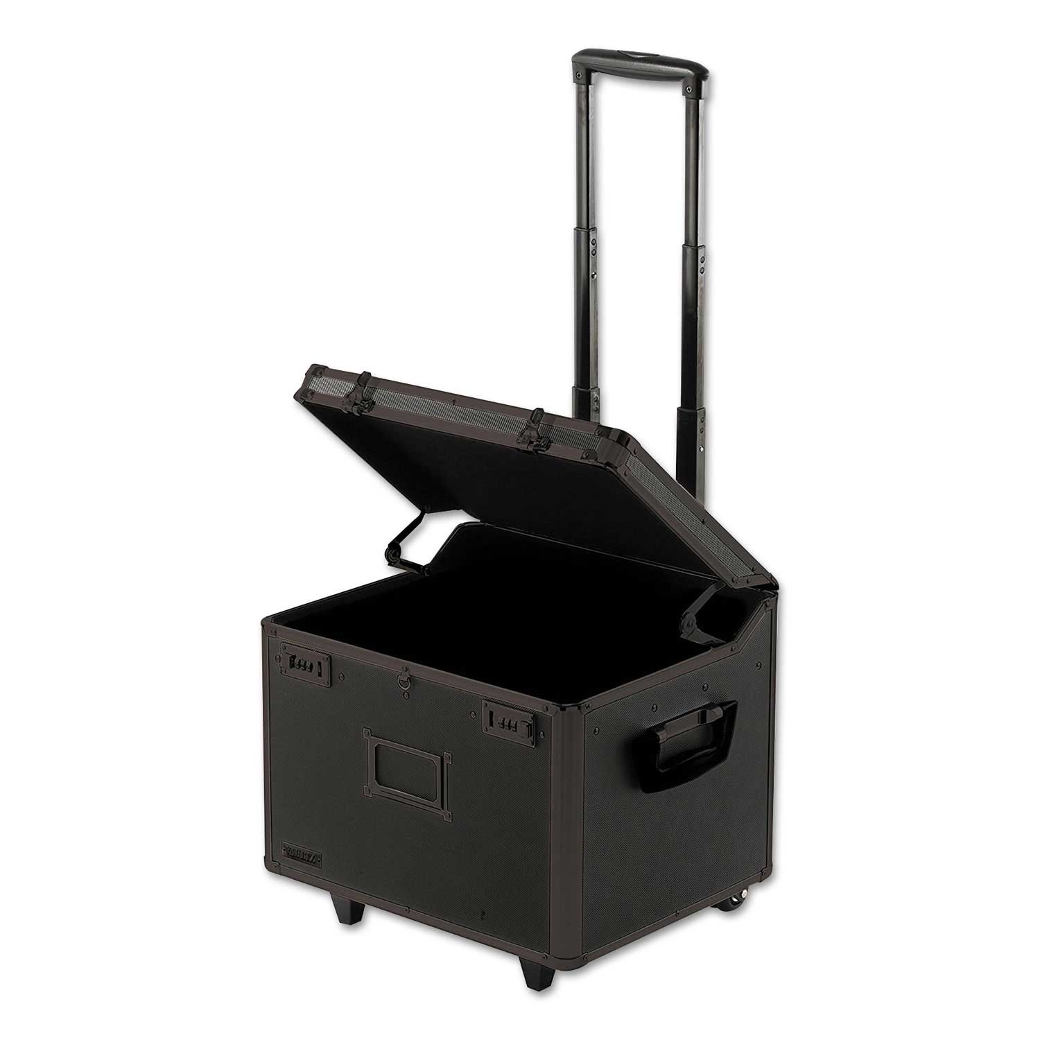 Vaultz Black Letter/Legal Files Locking Mobile File Chest, 17.5 x 15.5 x 14.5 inch