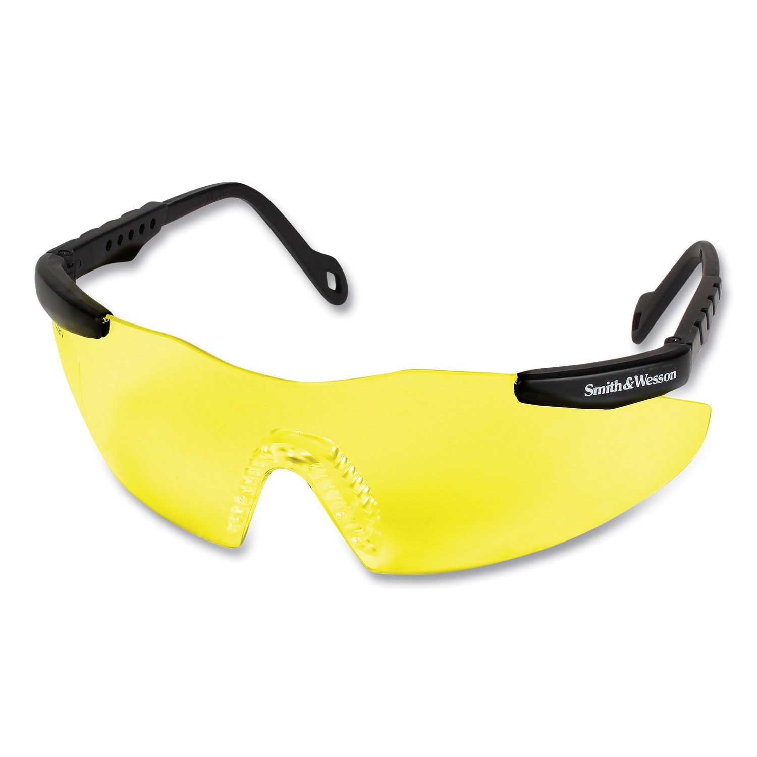 Smith and Wesson Black Frame Yellow/Amber Lens Magnum 3g Safety Eyewear -- 12 per case