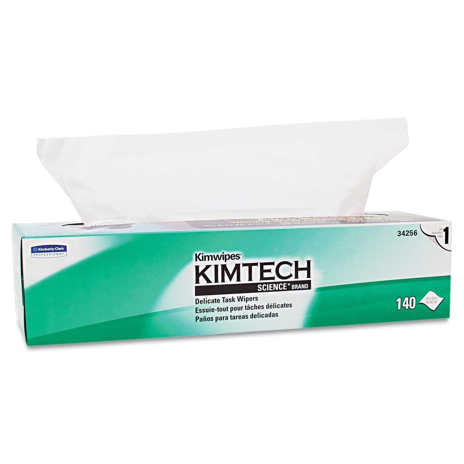 Kimtech Kimwipes White 1 Ply Unscented Delicate Task Wiper, 16 3/5 x 16 5/8 inch - 140 per box -- 1 box per case