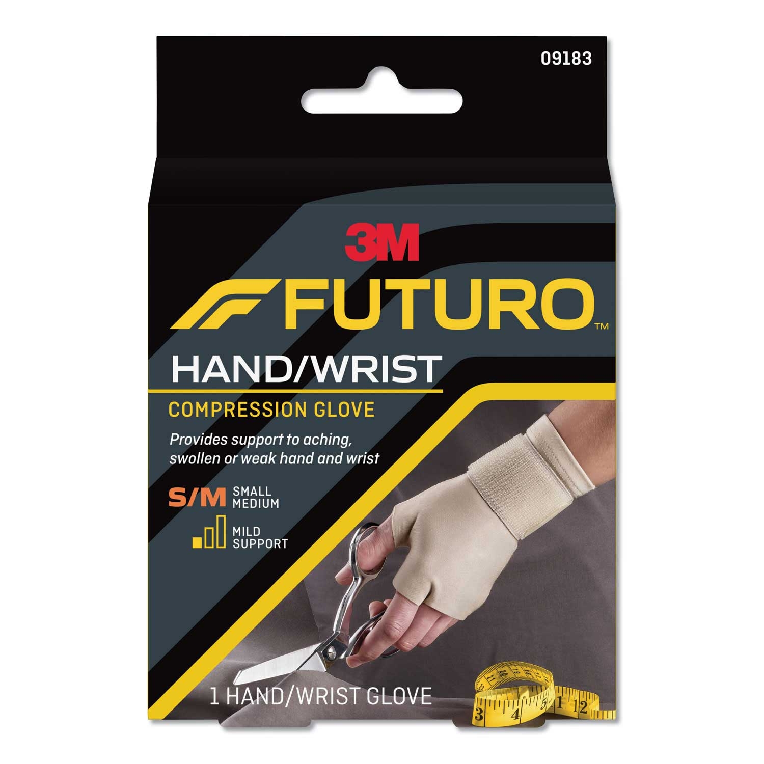 Futuro Tan Medium Energizing Support Glove, 71/2 x 81/2 inch Palm