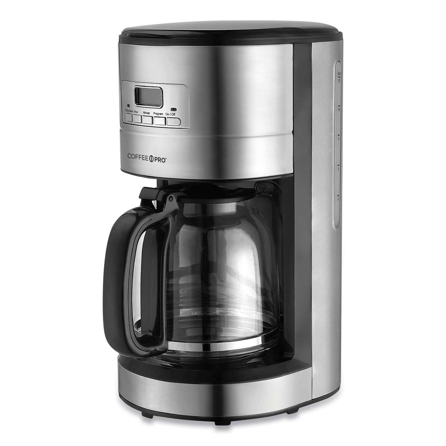 Coffee Pro Stainless Steel Home/Office Euro Style Coffee Maker, 7.5 x 9 x 13.5 inch
