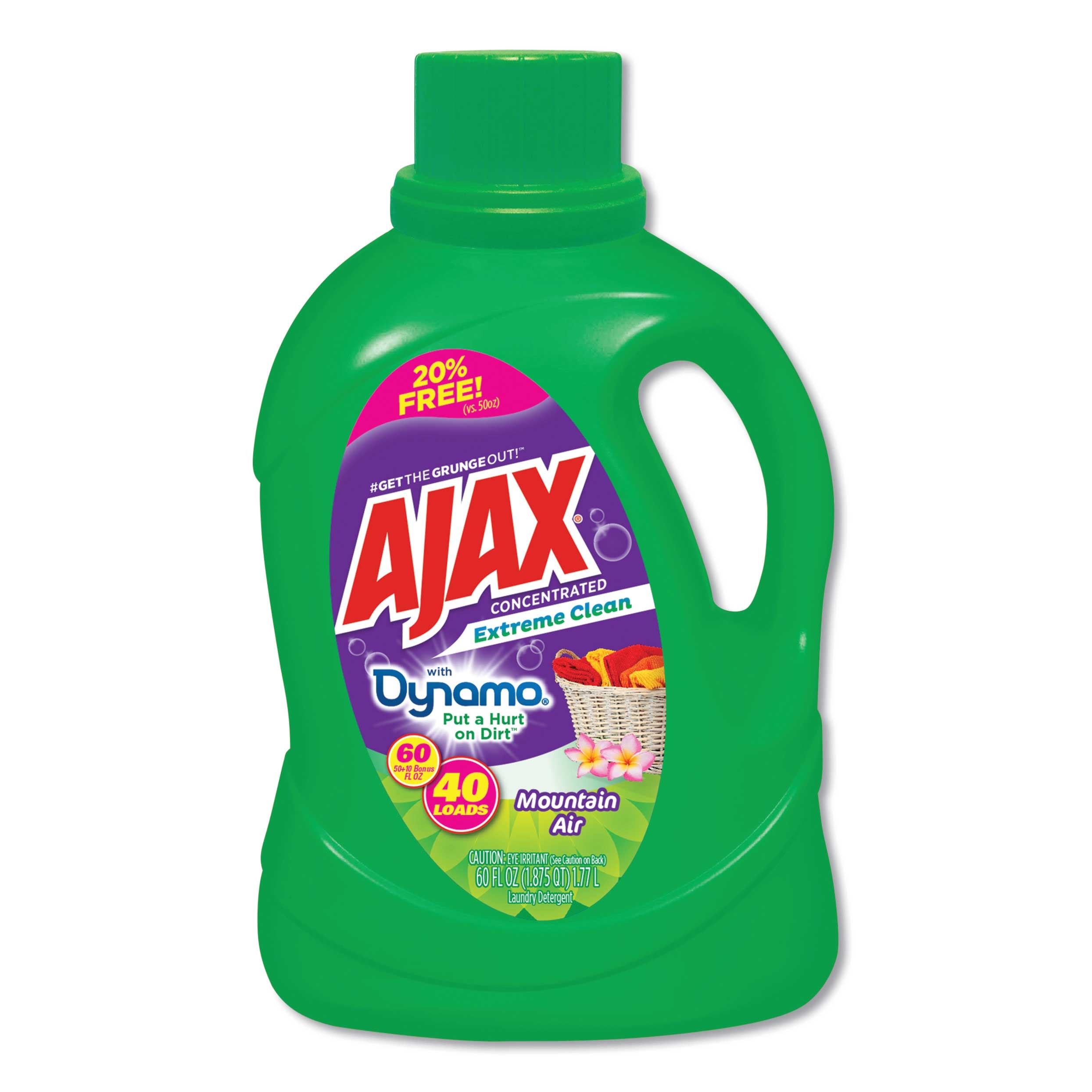 Ajax Extreme Clean Mountain Air Scent 40 Loads Laundry Detergent Liquid, 60 Ounce Bottle