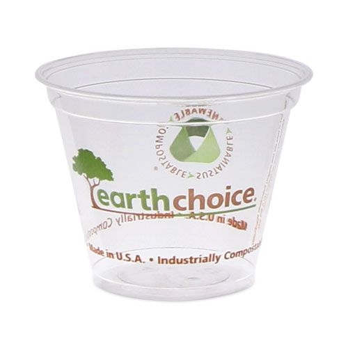 EarthChoice Clear/Printed Compostable Cold Cup, 9 Ounce Capacity -- 975 per case