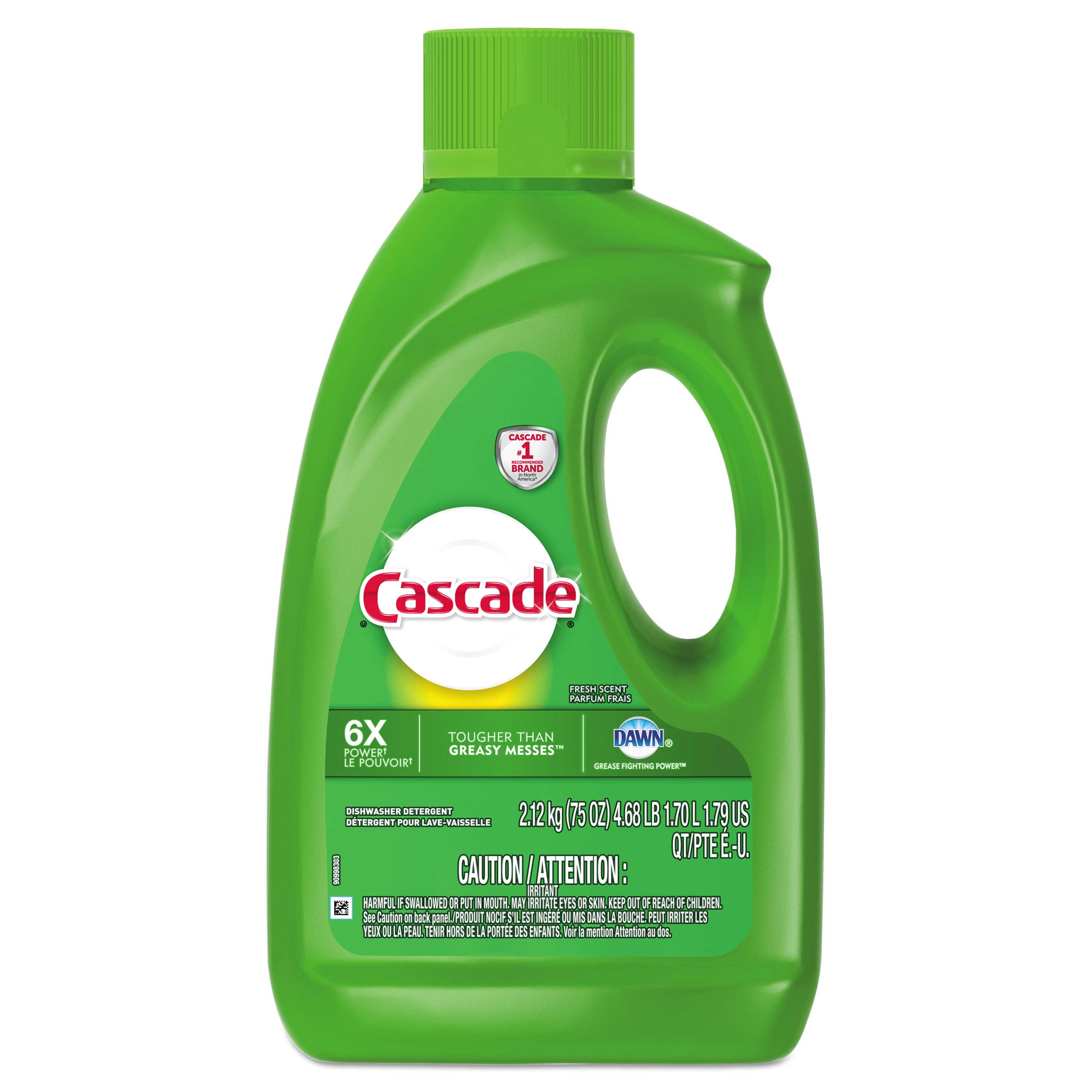 Cascade Fresh Dishwasher Gel with Dawn, 75 Ounce Bottle -- 6 per case