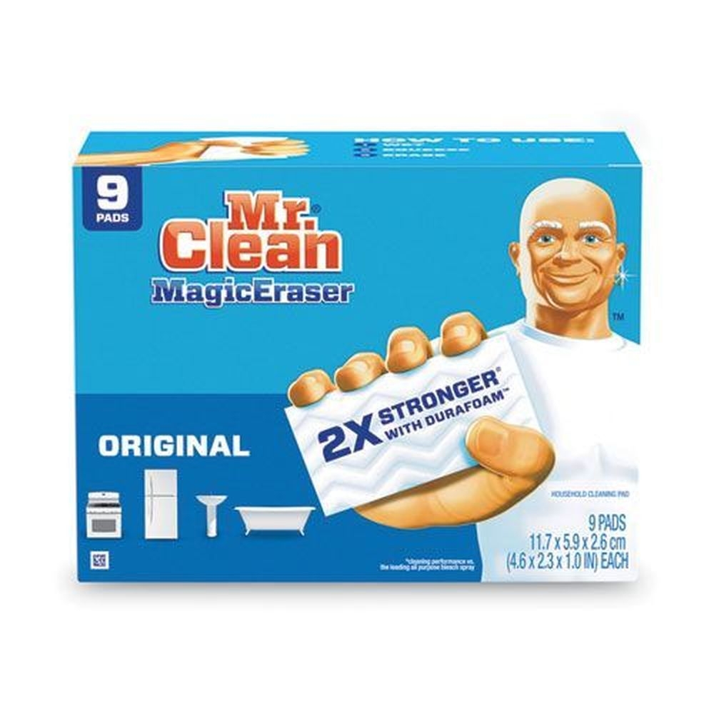 Mr Clean White 0.7 inch Thick Magic Eraser, 9 count