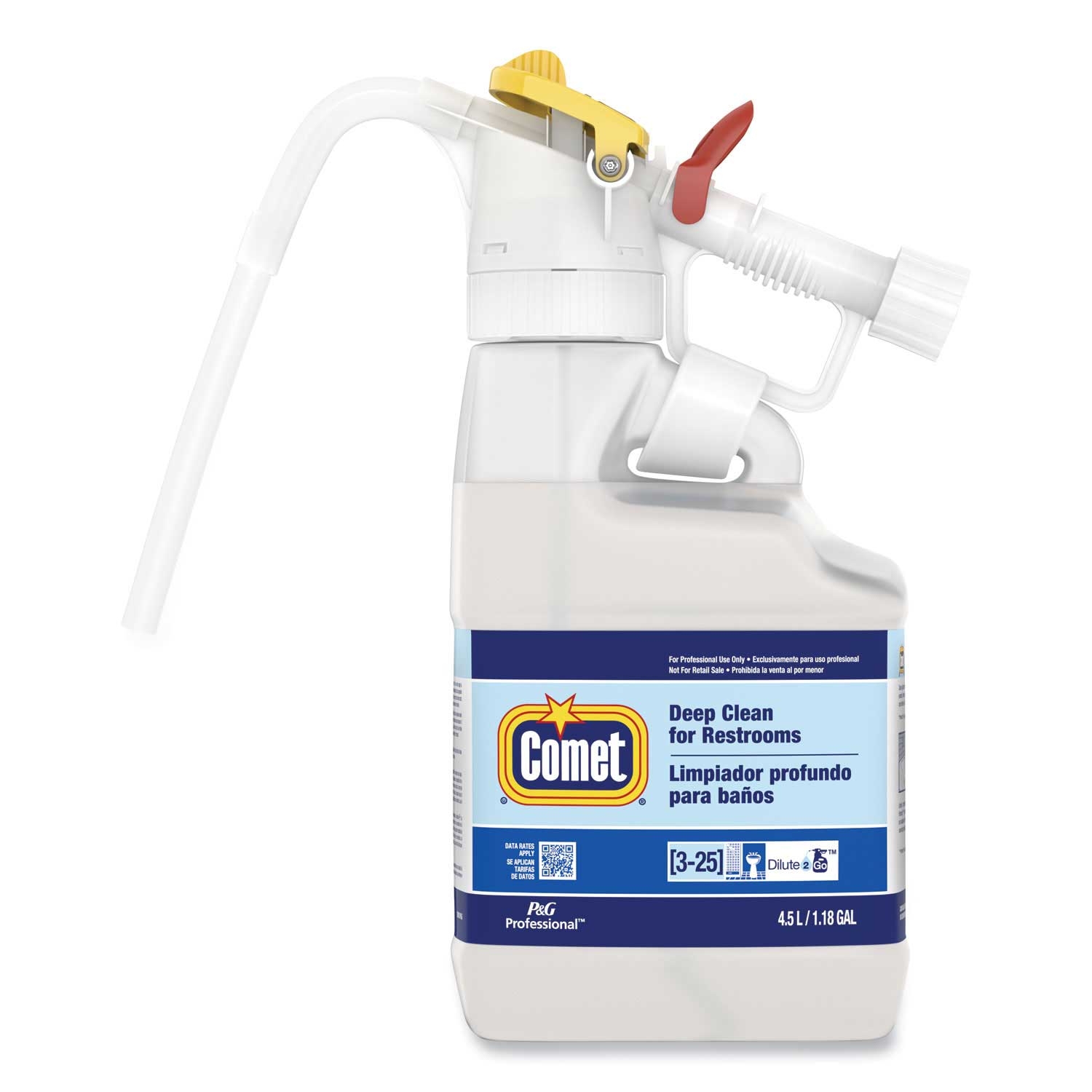 P&G Professional Dilute 2 Go Fresh Scent Comet Deep Clean for Restrooms, 4.5 Liter Jug