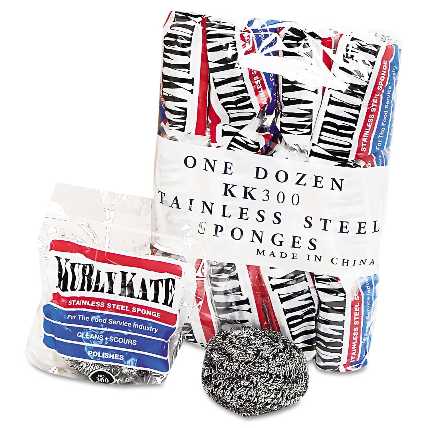 Kurly Kate Stainless Steel Medium Steel Gray Scrubber, 3 1/2 x 3 1/2 inch -- 12 per case
