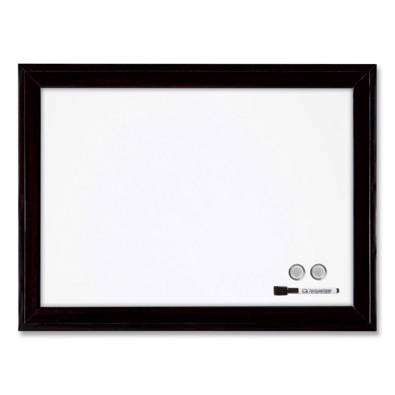 Quartet Home Decor Magnetic Black Wood Frame Dry Erase Board, 23 x 17 inch
