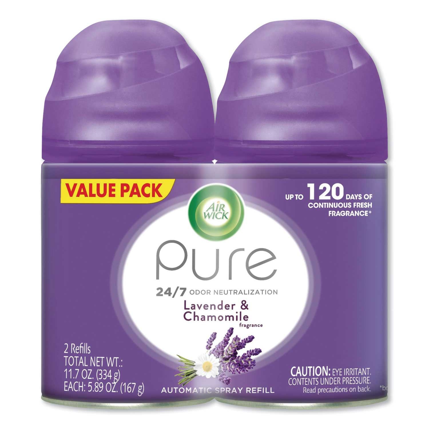 Air Wick Freshmatic Lavender/Chamomile Ultra Spray Refill, 5.89 Ounce Aerosol - 2 per pack -- 3 packs per case