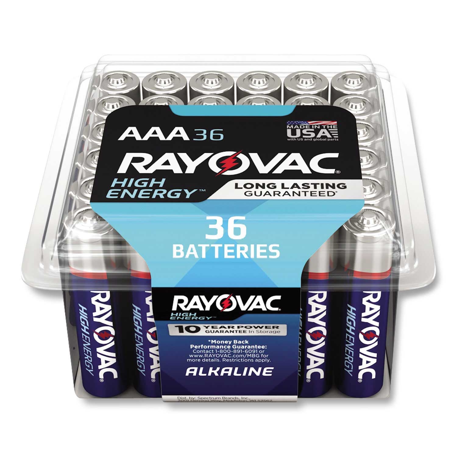 Rayovac Alkaline 1.5 Voltage AAA Battery - 36 per pack -- 1 pack per case