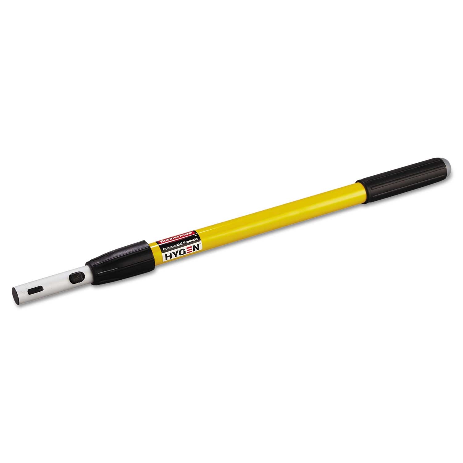 Rubbermaid Commercial Yellow Black Aluminum Hygen Quick Connect Extension Handle, 20 to 40 inch