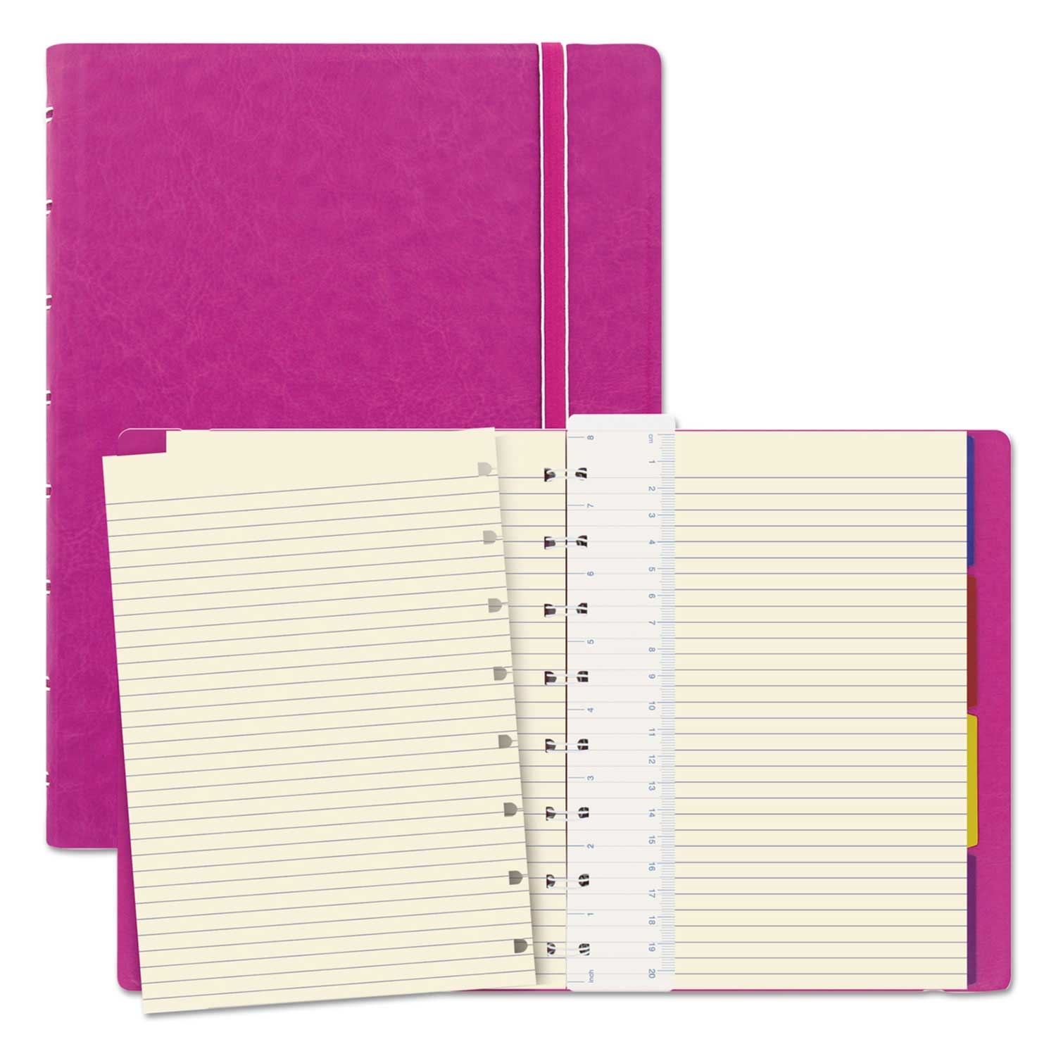 Filofax Fuchsia Cover 112 Sheets 1 Subject Medium/College Rule Notebook, 8.25 x 5.81 inch