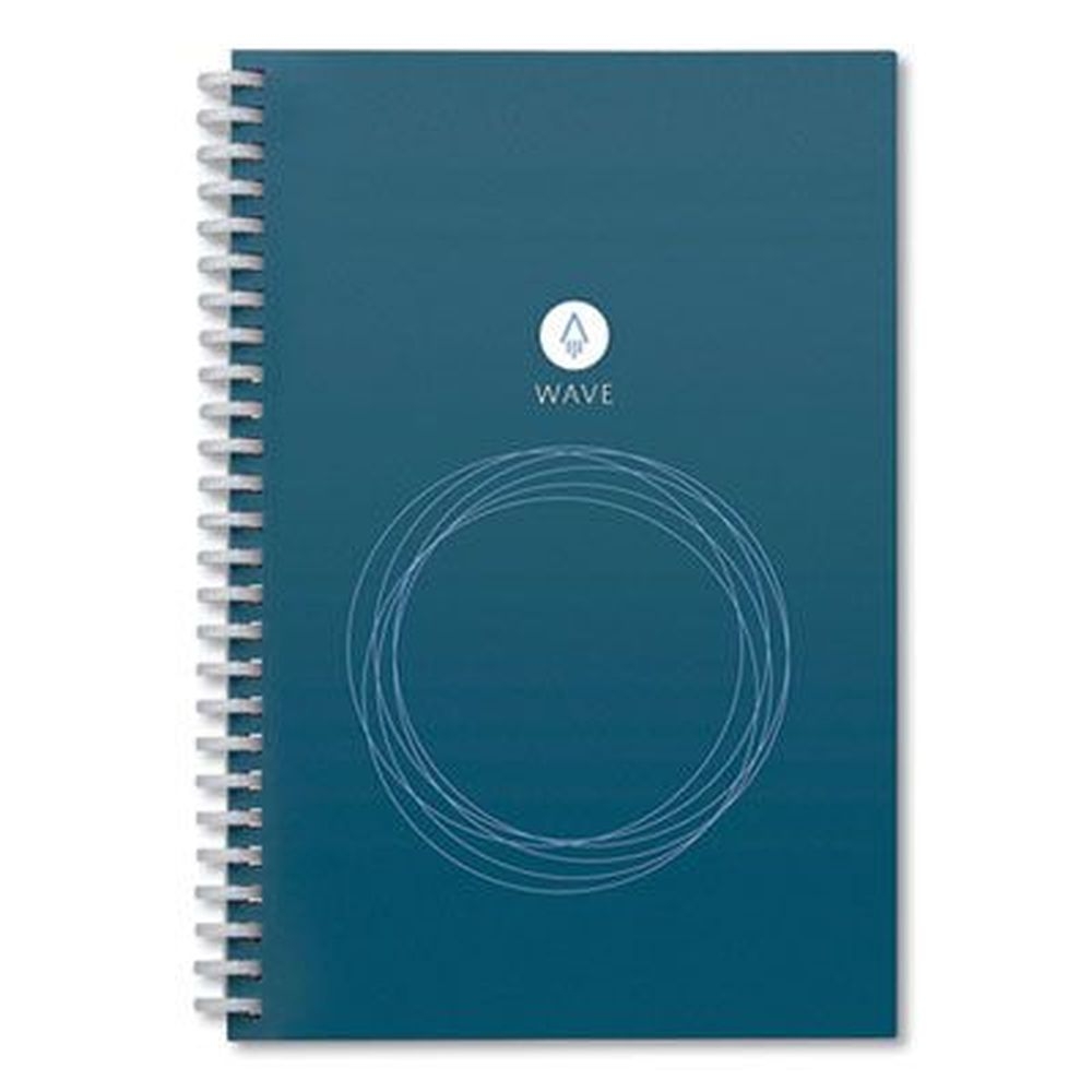 Rocketbook Dotted Rule 40 Sheets Wave Smart Reusable Notebook with Blue Cover, 8.9 x 6 inch Sheet