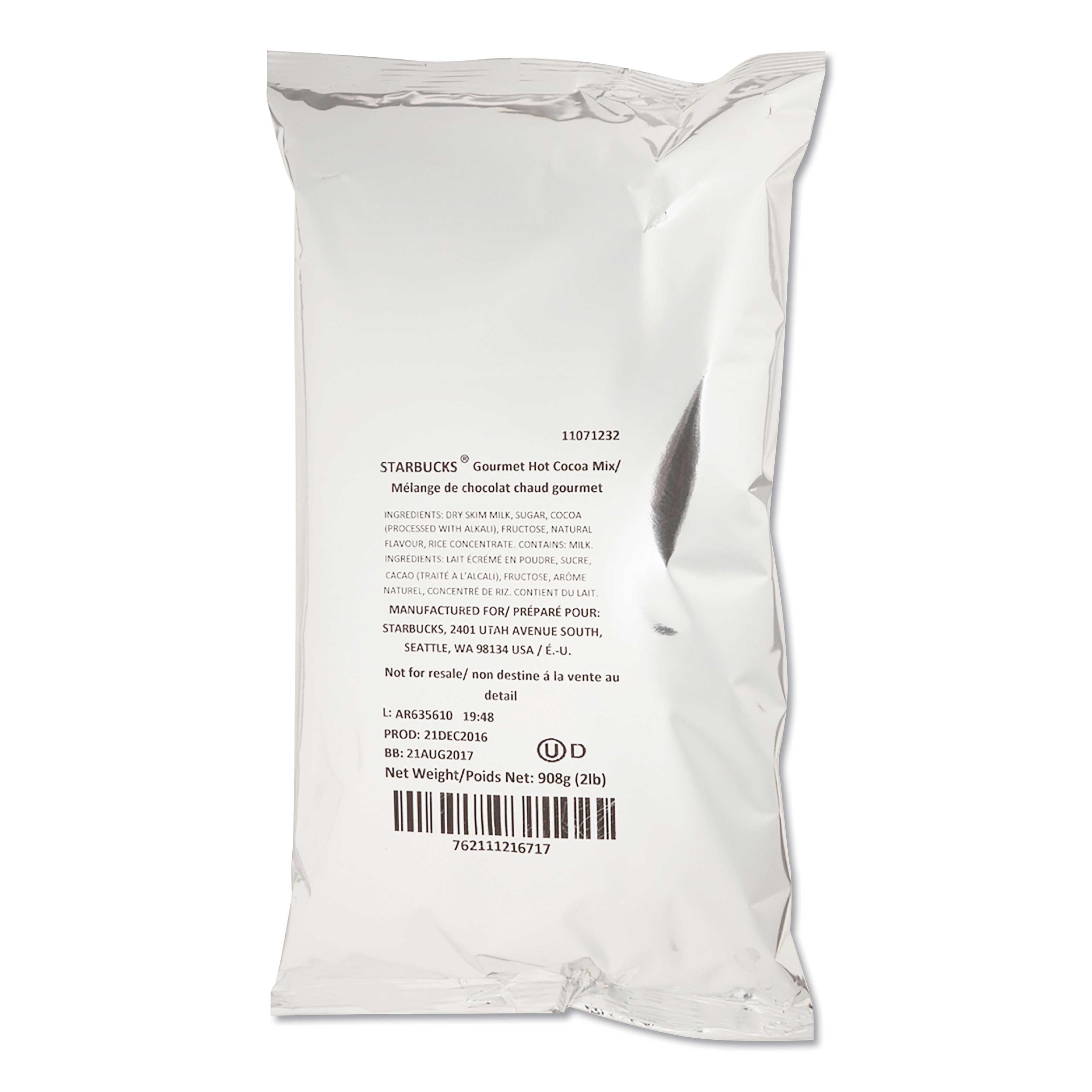 Starbucks Chocolate Flavor Gourmet Hot Cocoa Mix, 2 Pound -- 6 per case