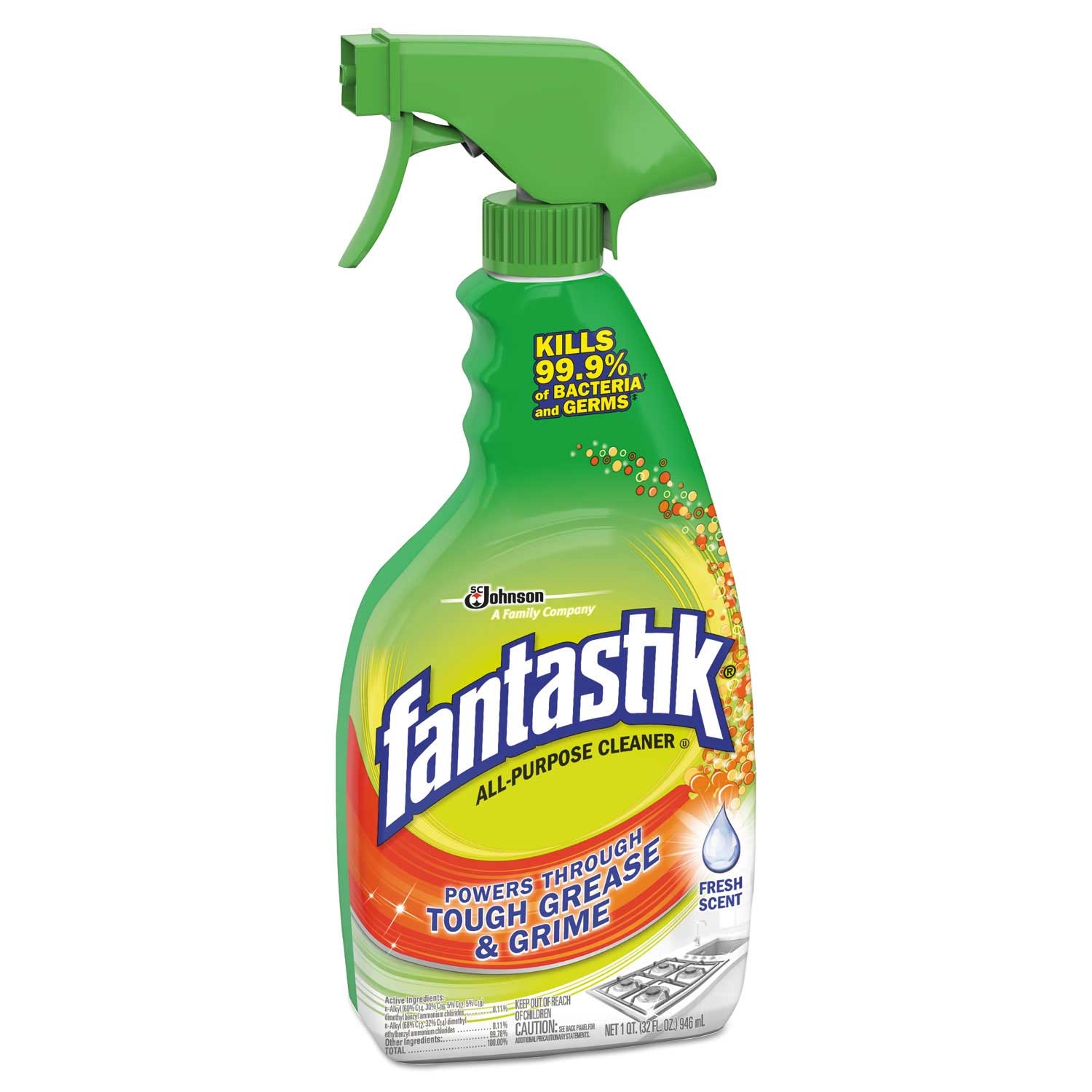 Fantastik Fresh Scent Disinfectant Multi-Purpose Cleaner, 32 Ounce Spary Bottle