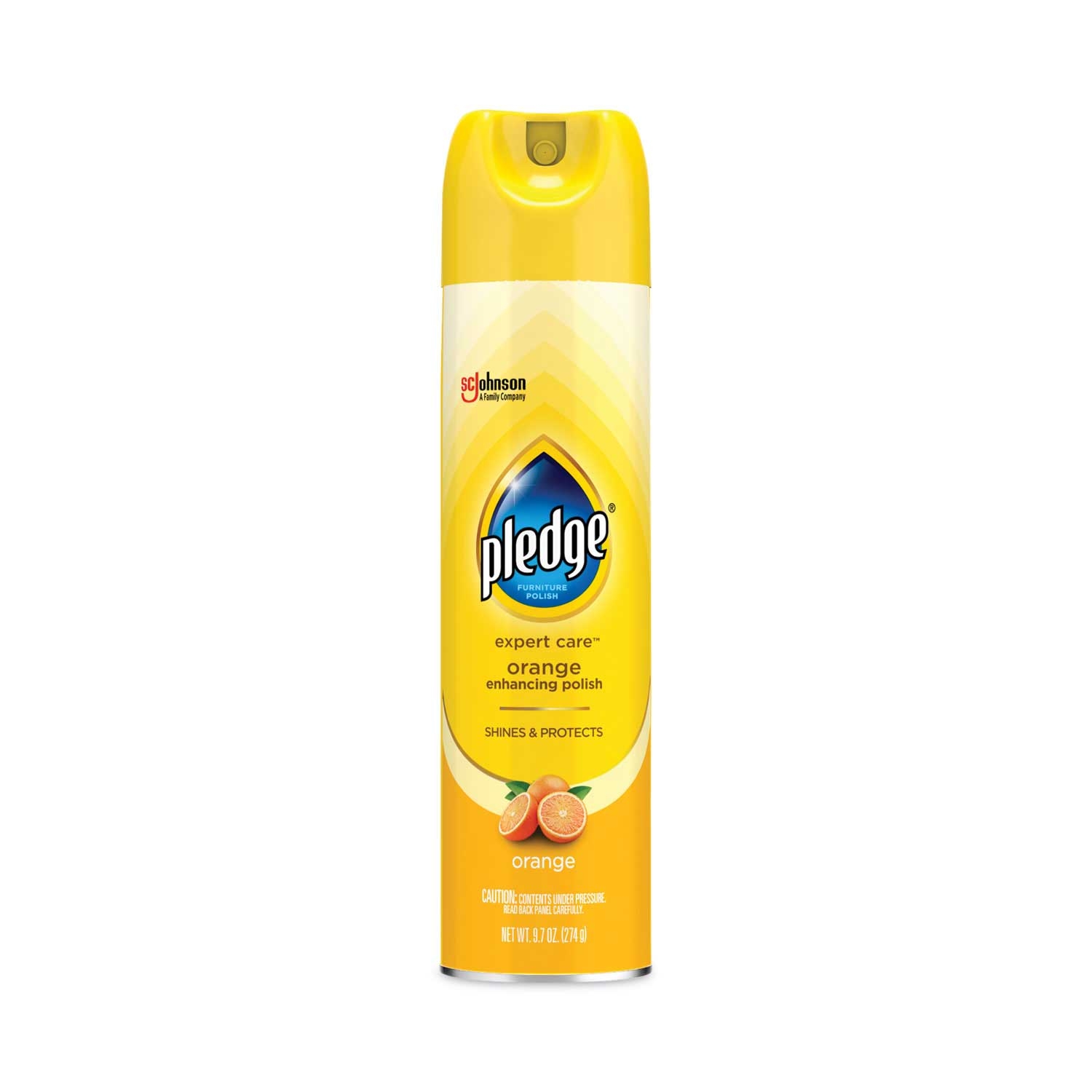 Pledge Orange Clean Scent Furniture Polish, 9.7 Ounce Aerosol Spray