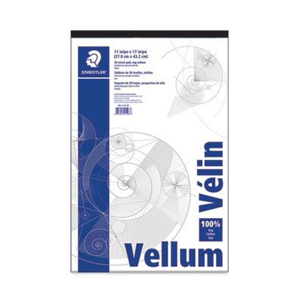 Staedtler 11 x 17 inch Mars Translucent Vellum Art and Drafting Paper,  50 per Pad