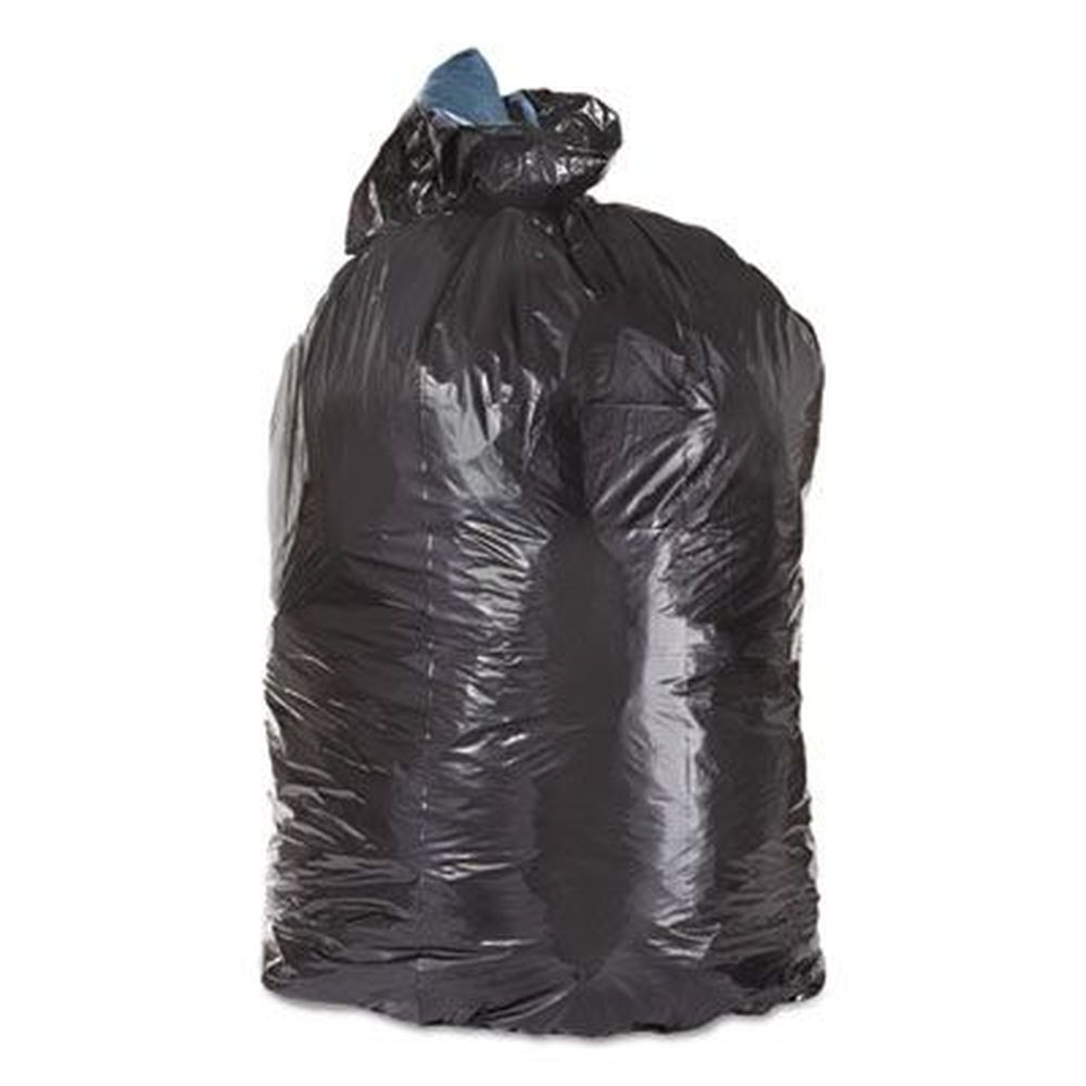 Trinity Plastics Black 1.3 Mil Low-Density Can Liner, 56 Gallon Capacity -- 100 per case