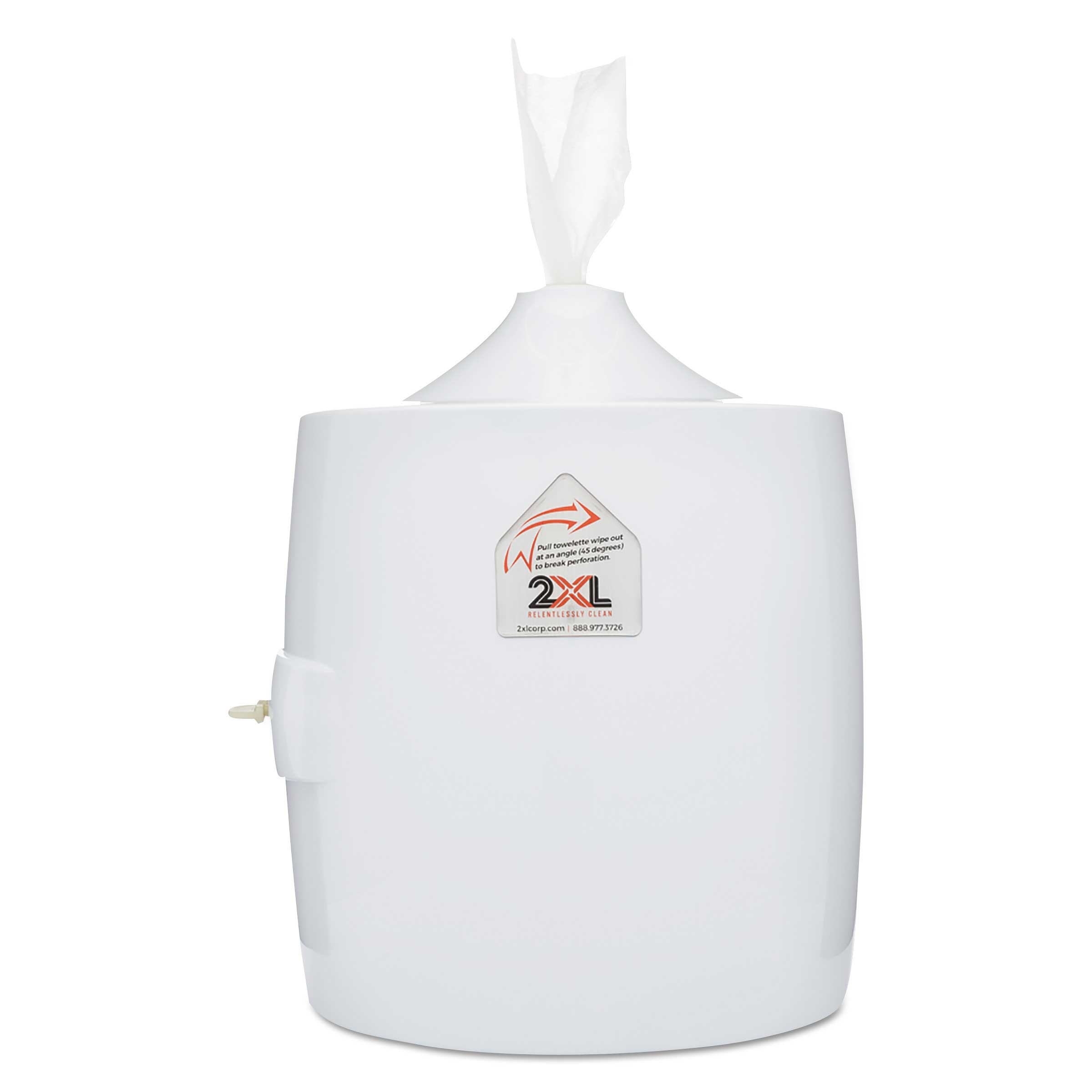 2XL White Plastic Contemporary Wall Mount Wipe Dispenser, 11 x 11 x 13 inch