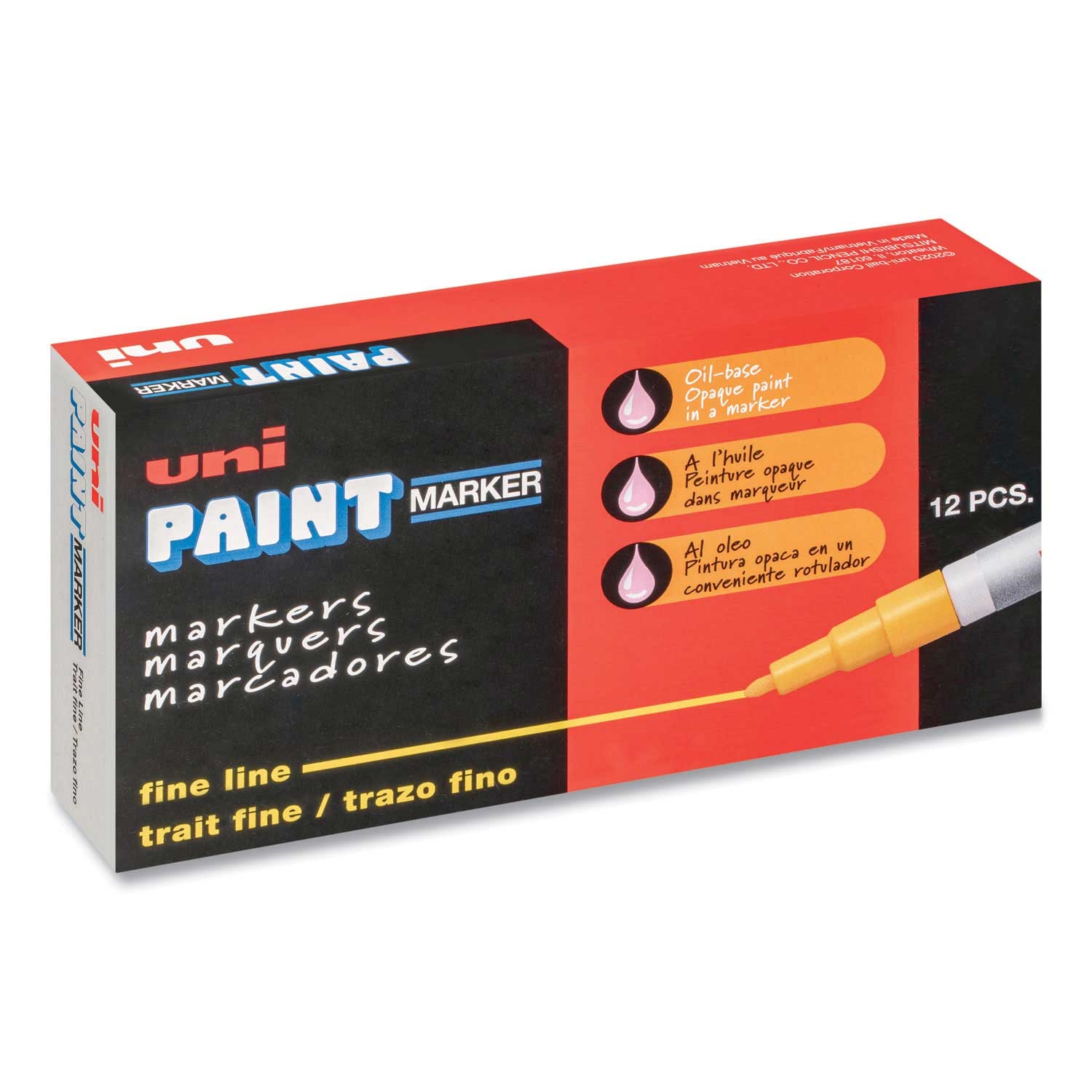 Uni Paint White Fine Bullet Tip Permanent Marker