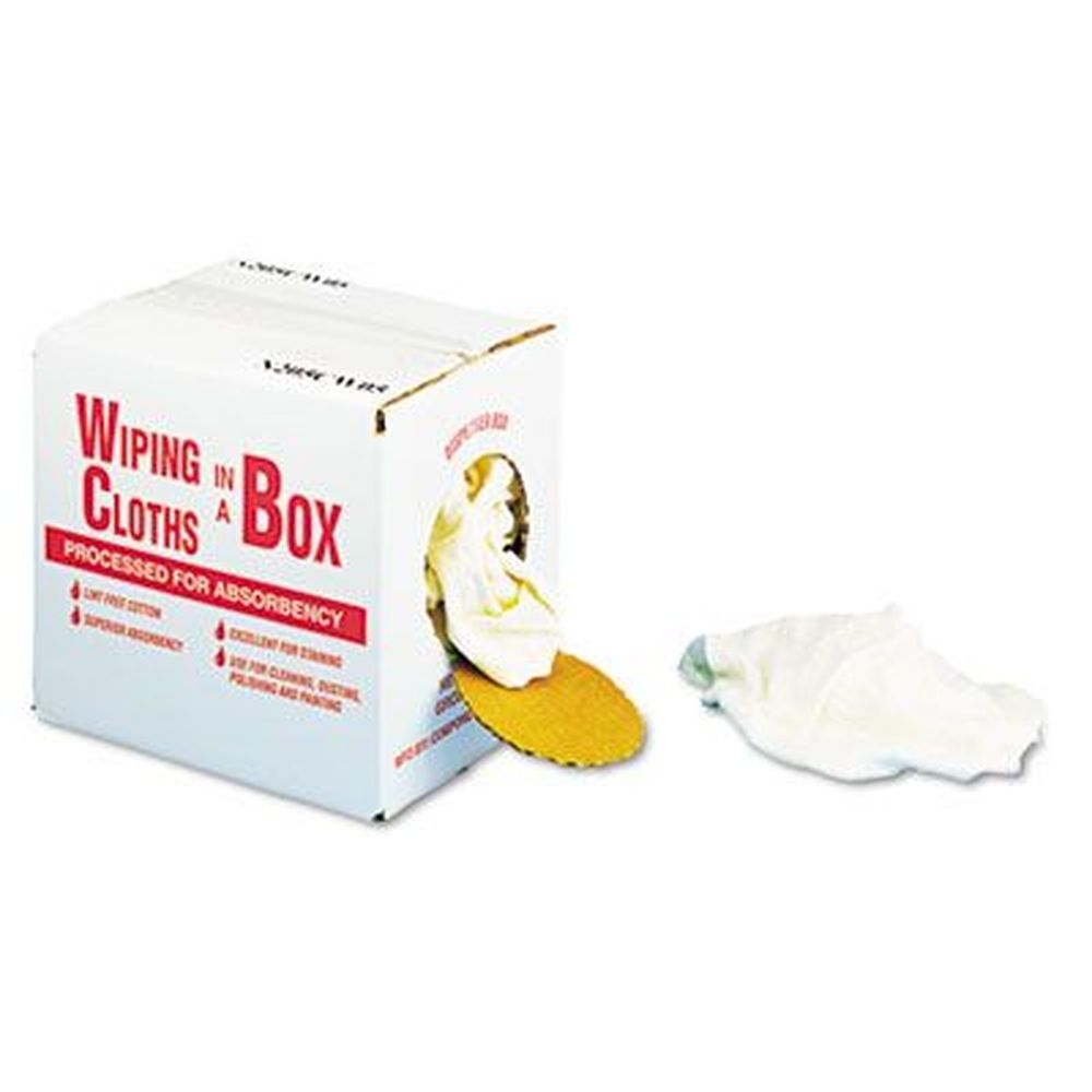 General Supply Multipurpose Reusable Cotton Wiping Cloth - Assorted Sizes and Colors, 5 Pound Box