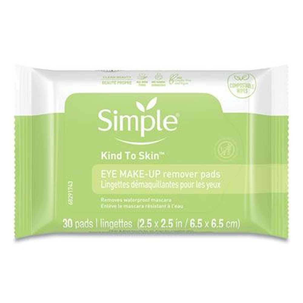 Simple Eye and Skin Care Eye Make Up Remover Pad -- 30 per pack
