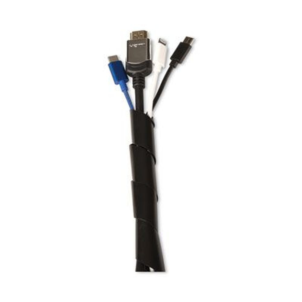 RCA Motorola Black Cable Management Spiral Wrap, 0.5 x 78 inch