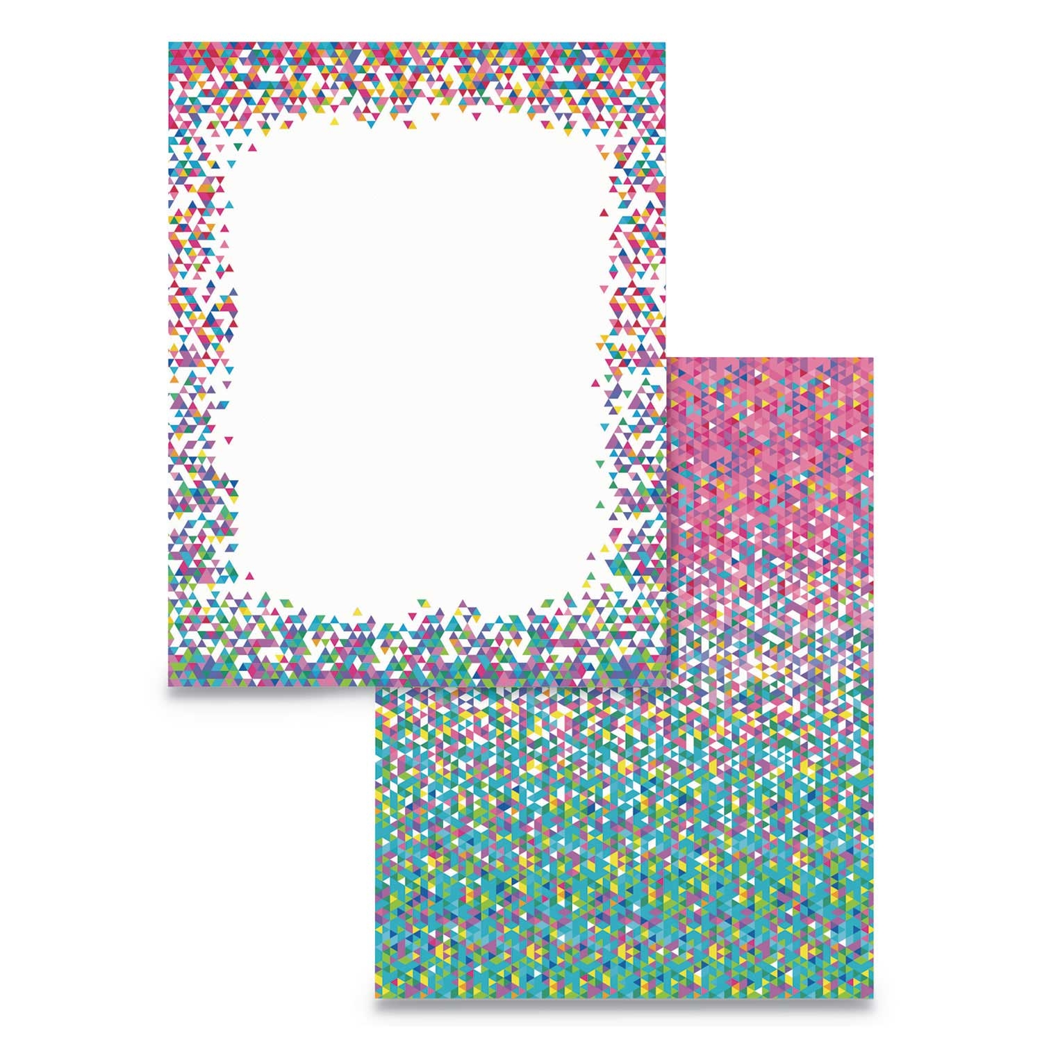 Astrodesigns Multicolor Confetti Pre-Printed Paper, 8.5 x 11 inch - 100 per pack -- 1 pack per case